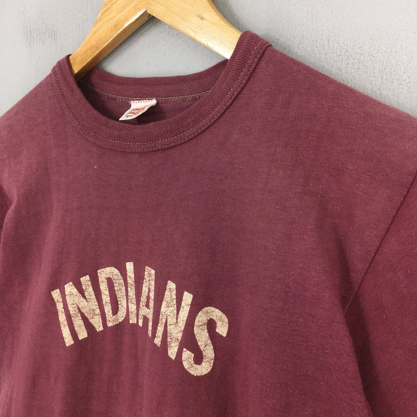 Vintage 1960's Hanes Sport Indians Plainfield Tshirt Small