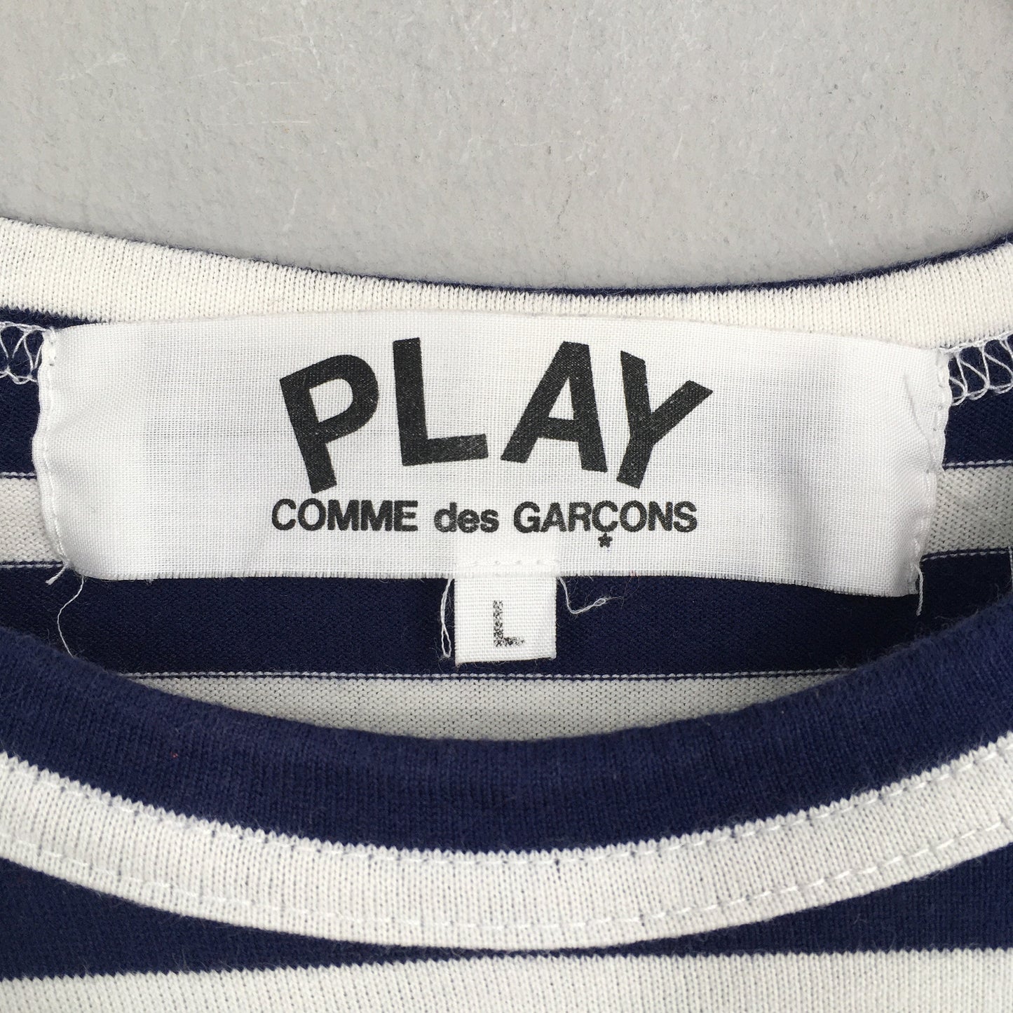 Comme Des Garcons Play Stripes T shirt Large