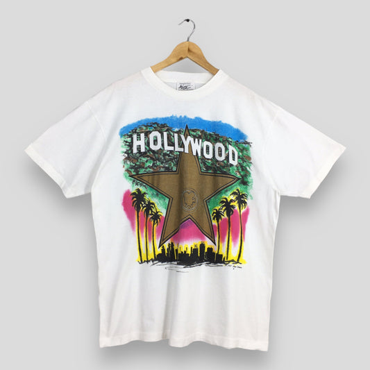 Hollywood Hall Of Fame White T shirt XLarge