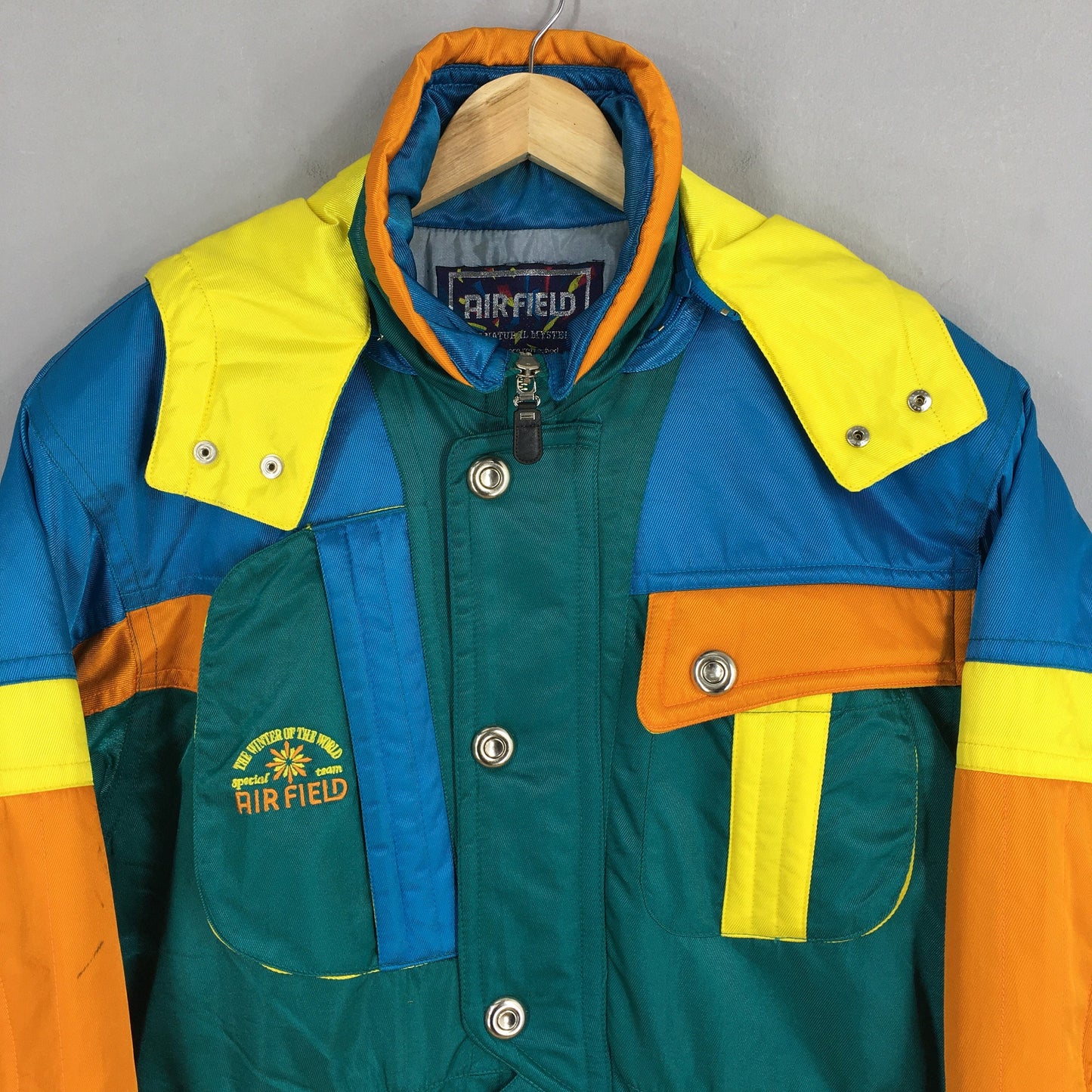 Air Field Multicolor Retro Ski Jacket XLarge