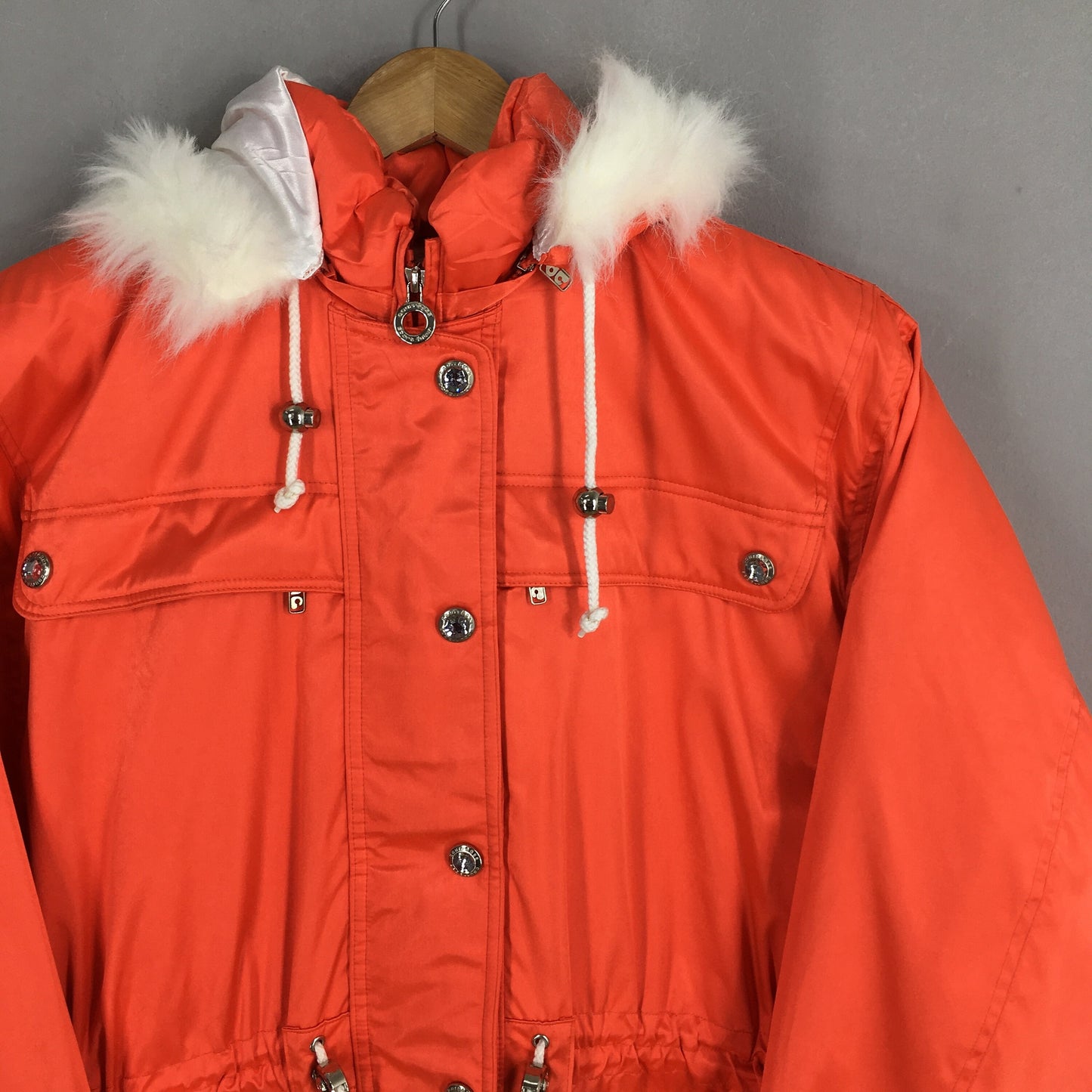 Courreges Ski Wear Orange Hoodie Jacket Large