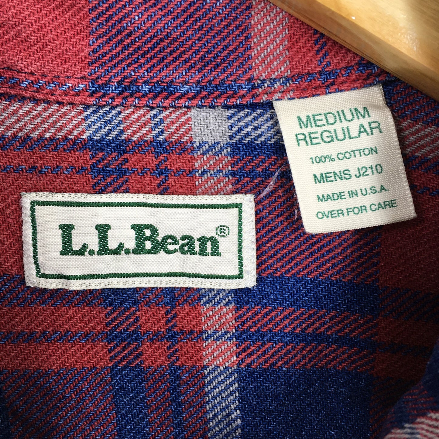 LL Bean Flannel Checkered Shirt Mens Medium