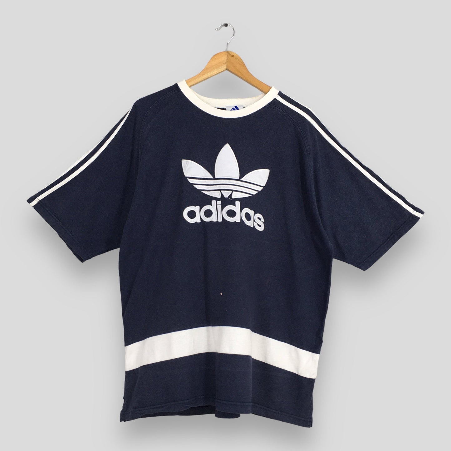 Adidas Trefoil Blue T shirt Large