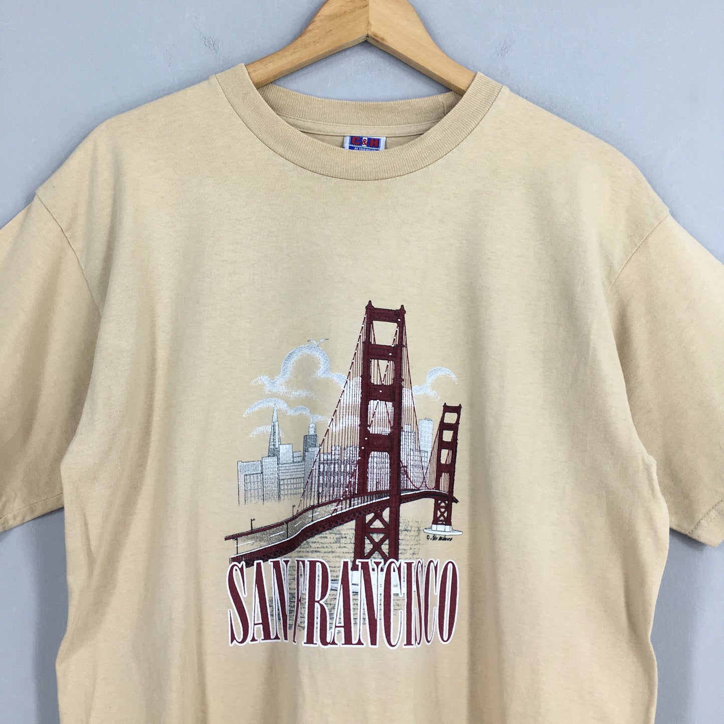 San Francisco Usa Brown T shirt Large