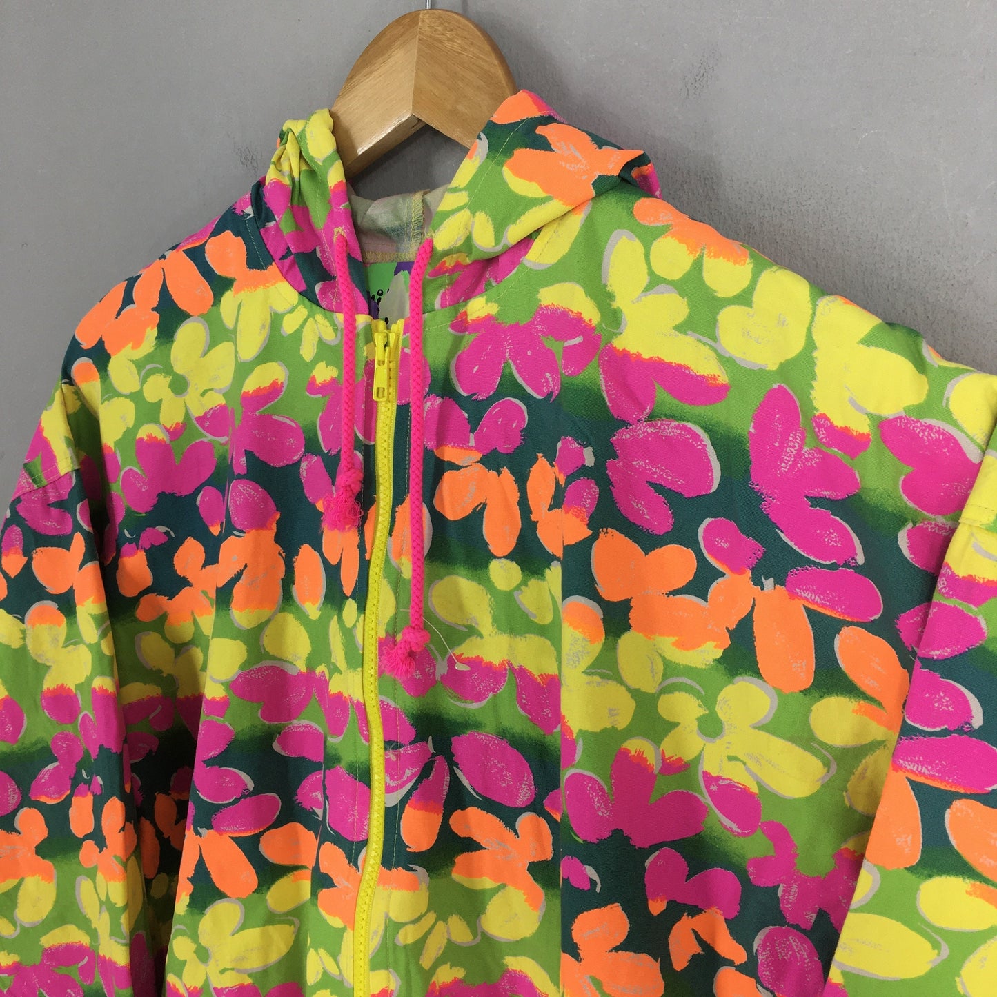 Floral Multicolor Hoodie Jacket Medium