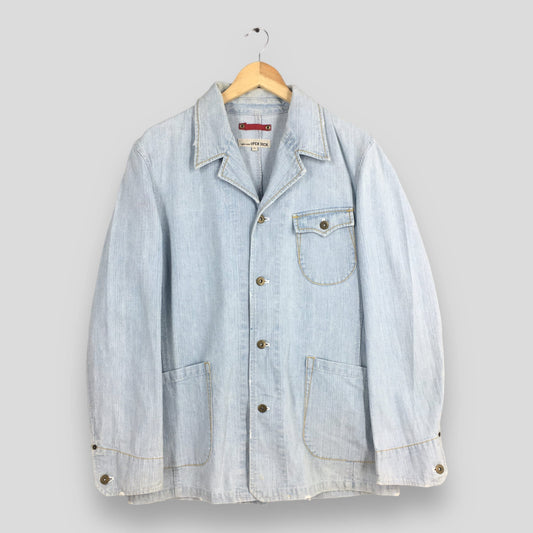 Workers Light Wash Blue Denim Jacket Large