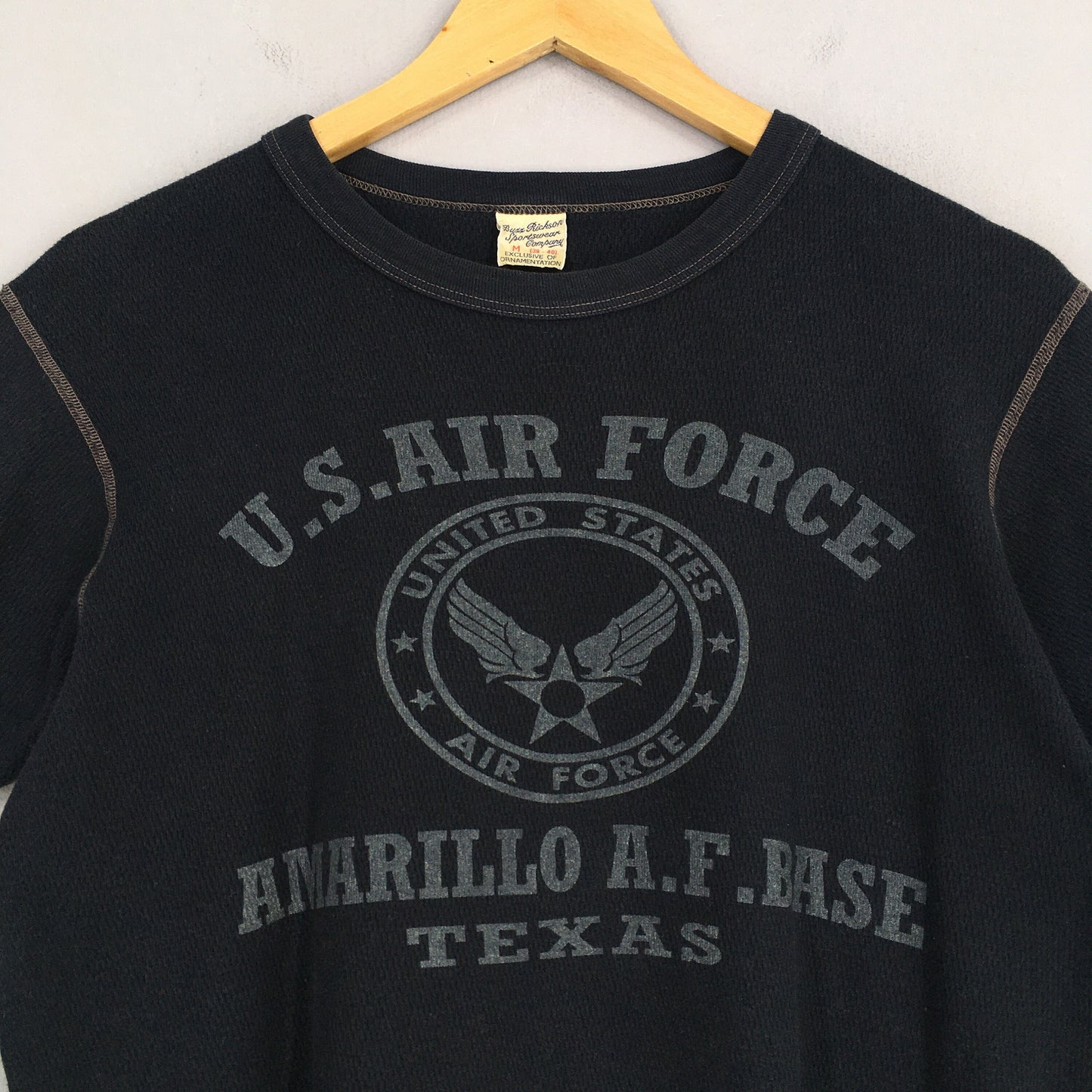 Buzz Rickson Us Air Force Usaf Black T shirt Medium