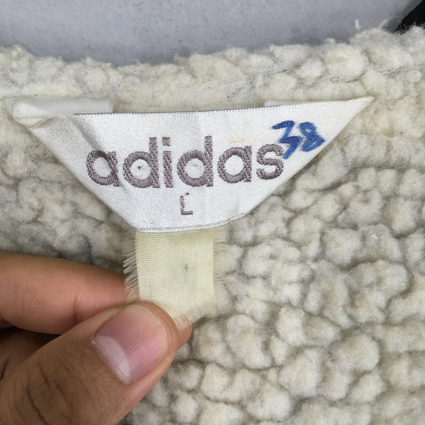 Adidas Hoodie Sherpa Parka Jacket Large