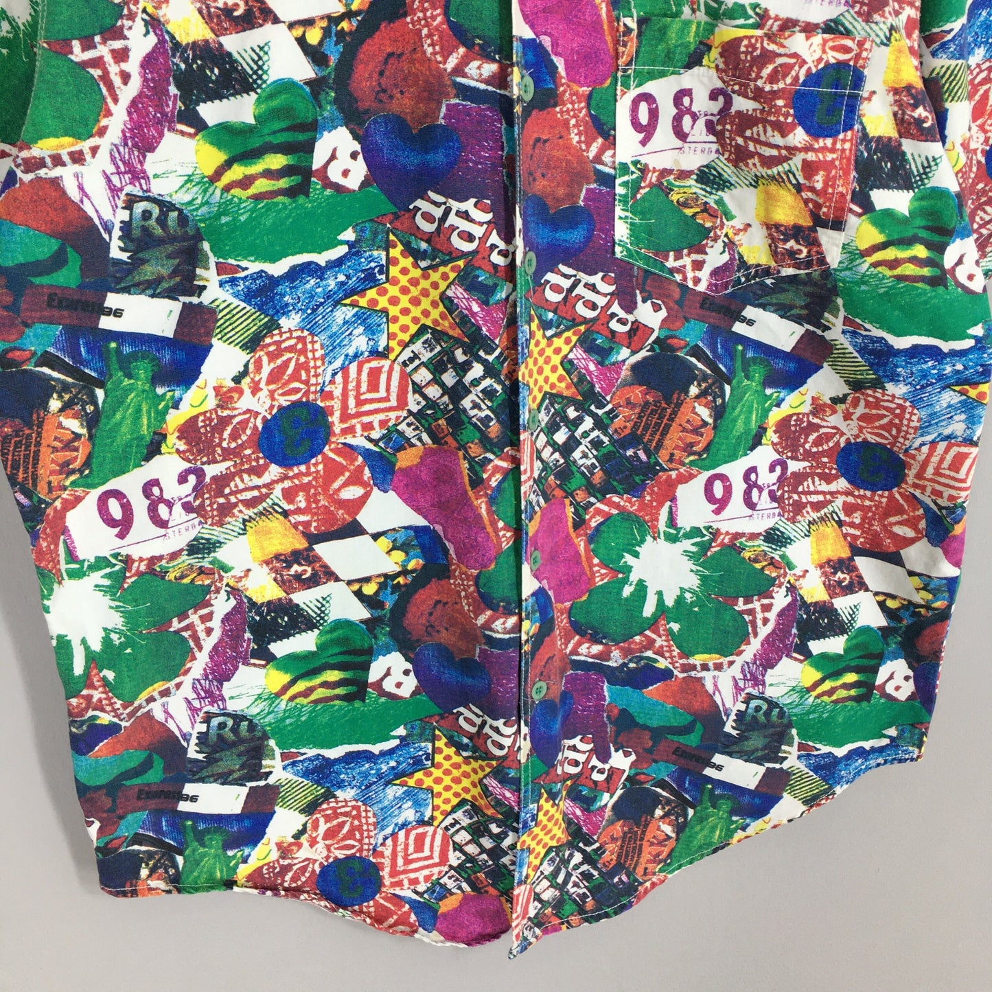 Vintage Esprit Hawaiian Abstract Graphic Cotton Shirt Large