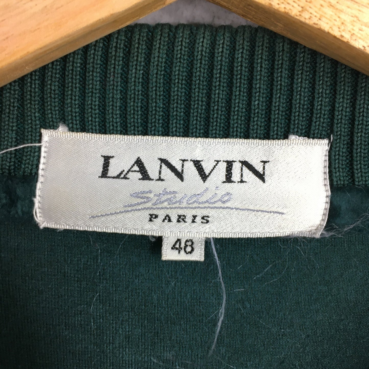 Lanvin Studio Paris Green Velour Jacket Medium