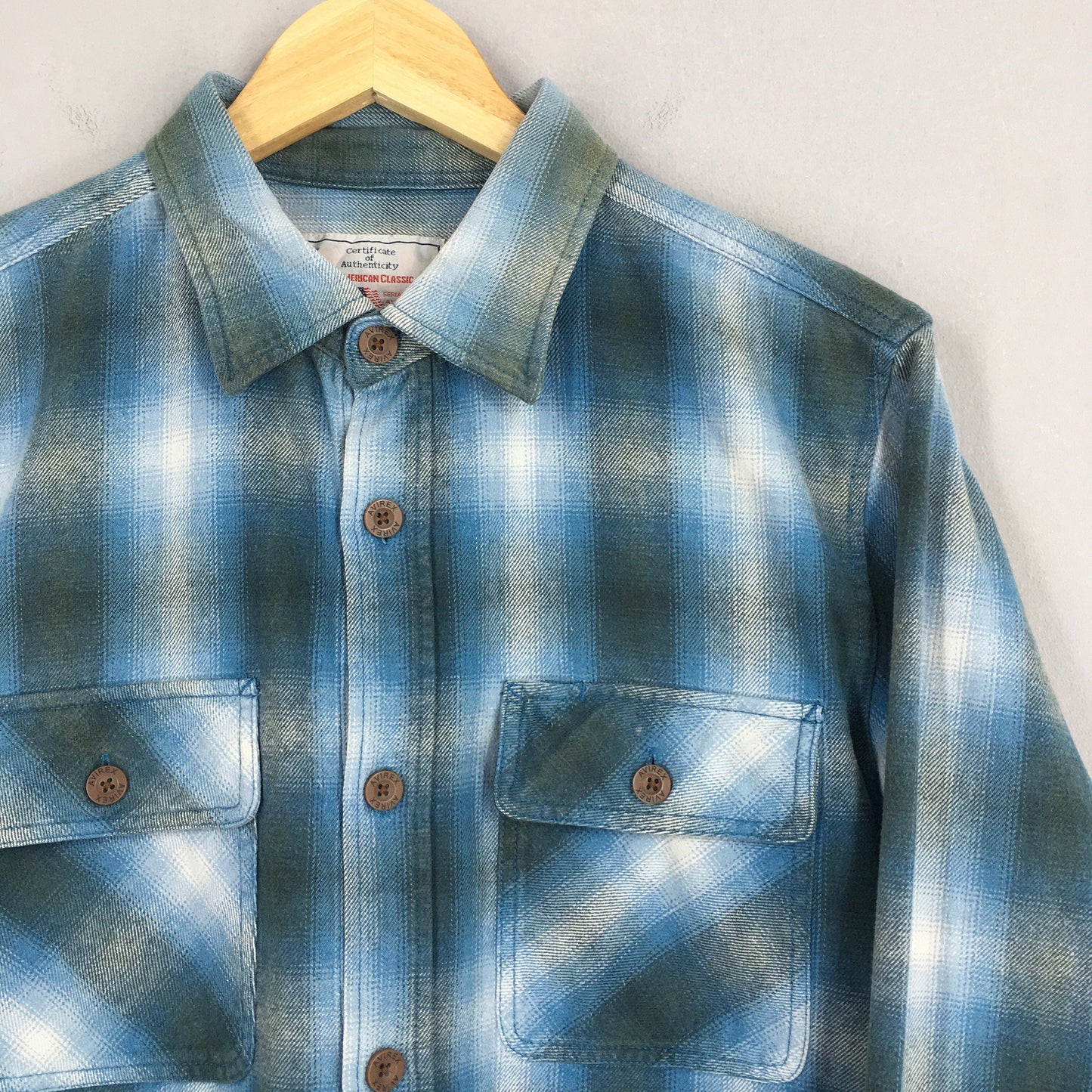 Avirex Usa Plaid Shadow Checkered Flannel Shirt Large