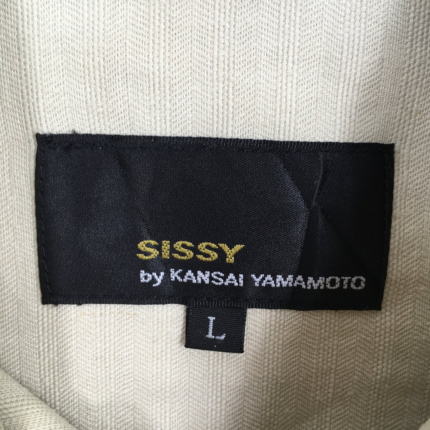 Sissy Kansai Yamamoto White Stripe Denim Jacket Large