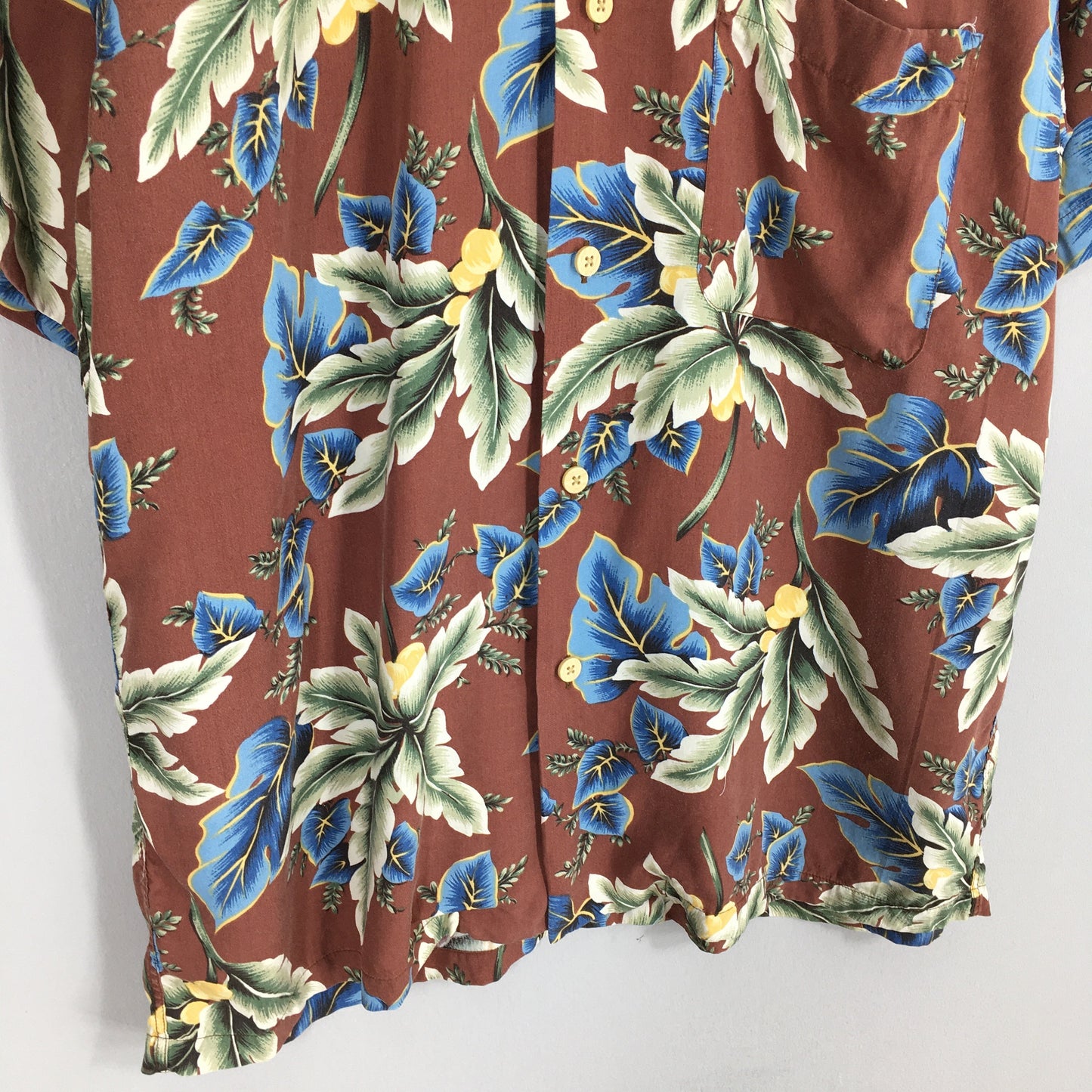 Hawaii Aloha Flower Rayon Shirt Large