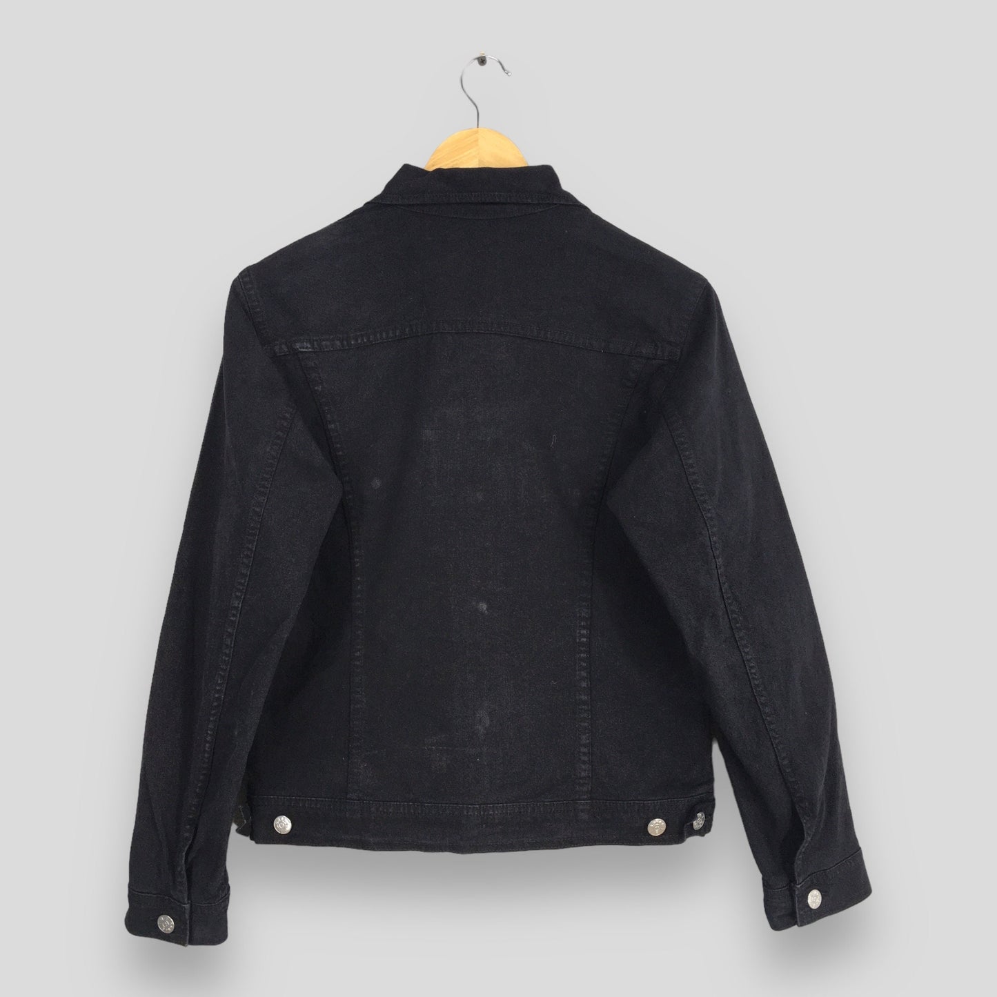 Agnes B Homme Black Trucker Denim Jacket Small