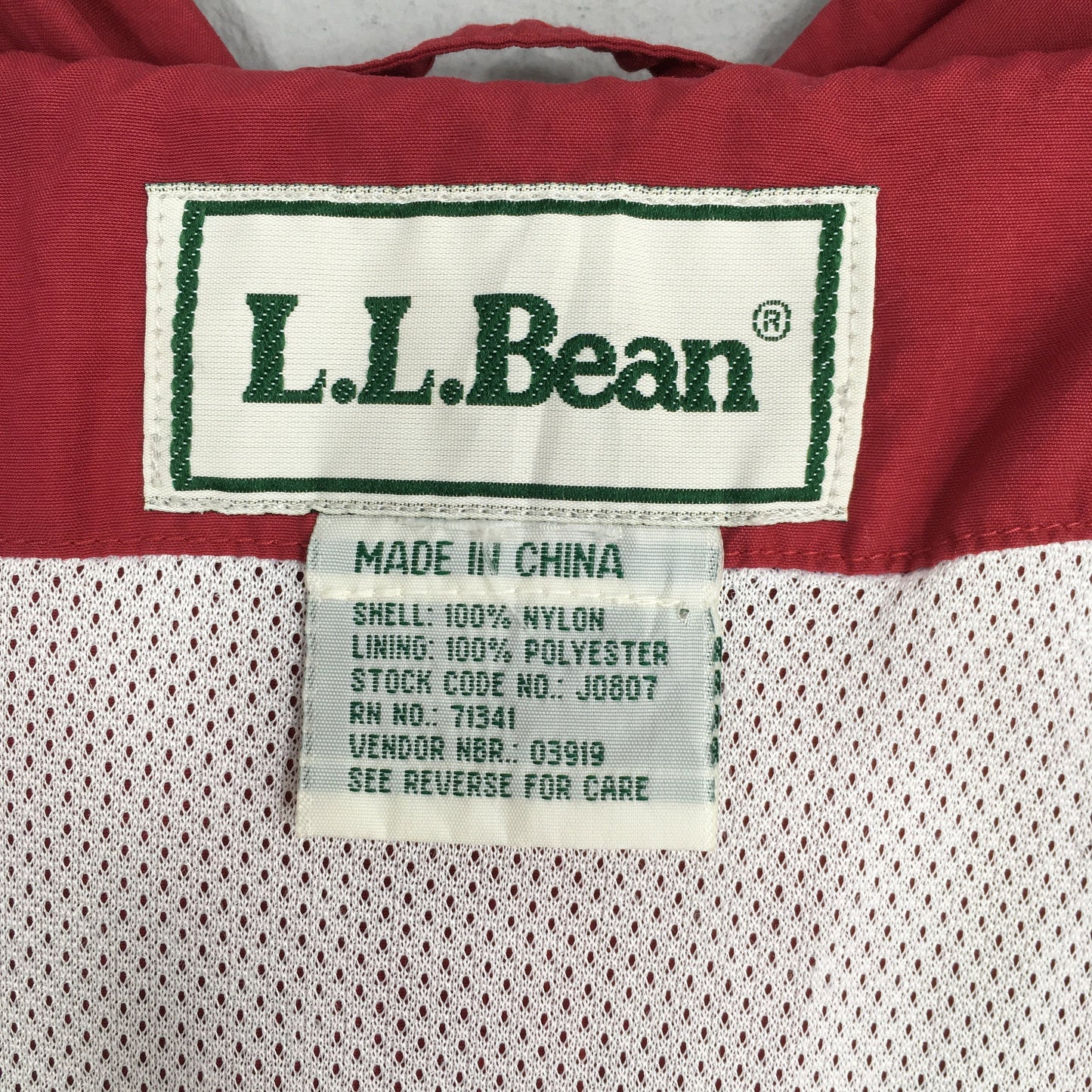 LL Bean Red Hoodie Jacket XLarge