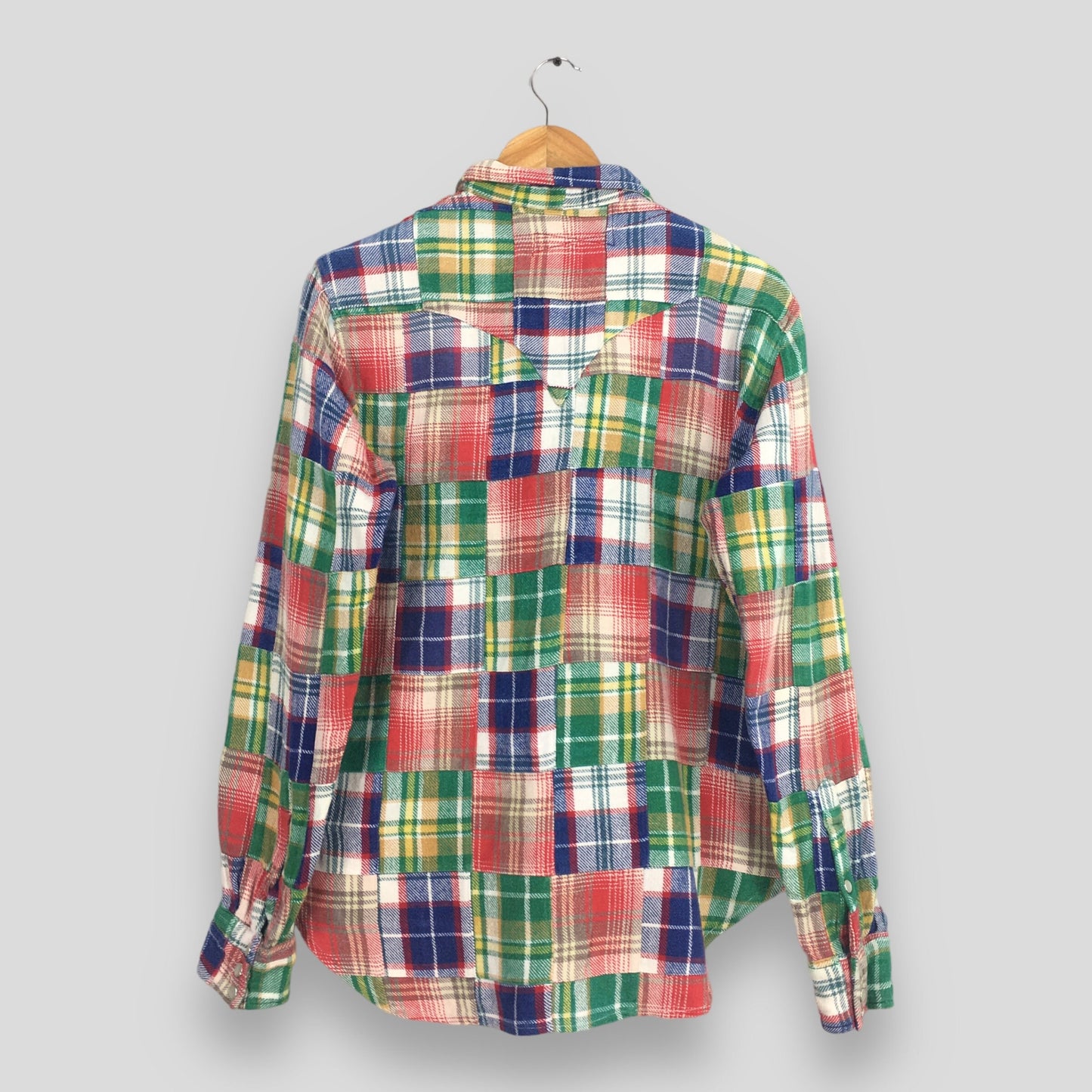 Patchwork Tartan Flannel Shirt Medium