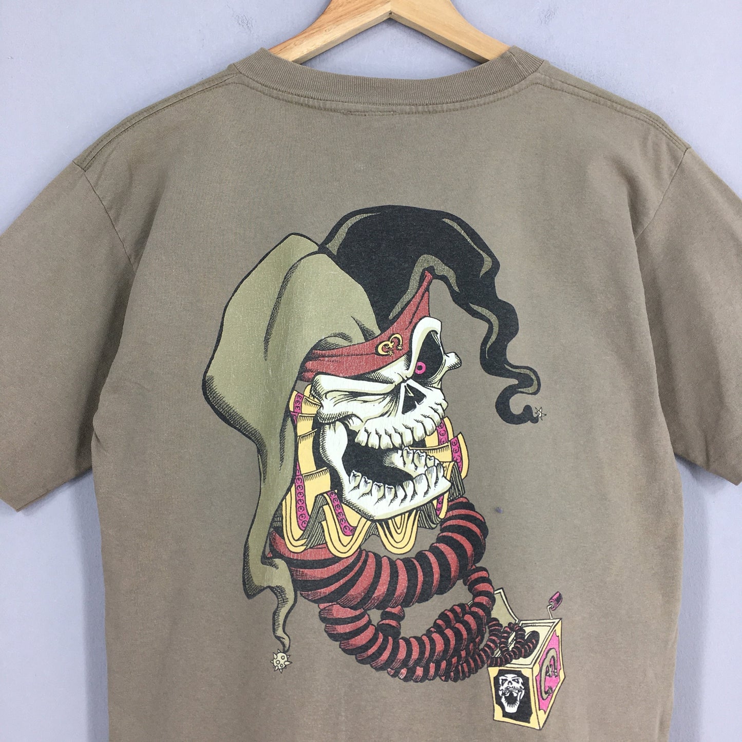 Bullhead Brown Creepy Skull Clown T shirt Medium