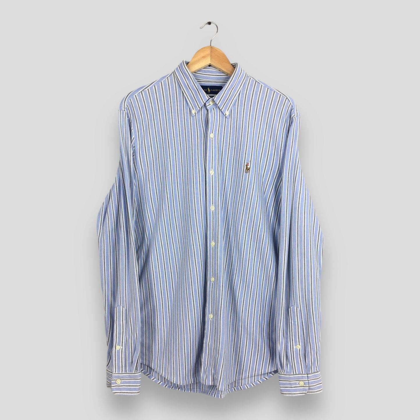 Polo Ralph Lauren Vertical Striped Slim Fit Shirt Large