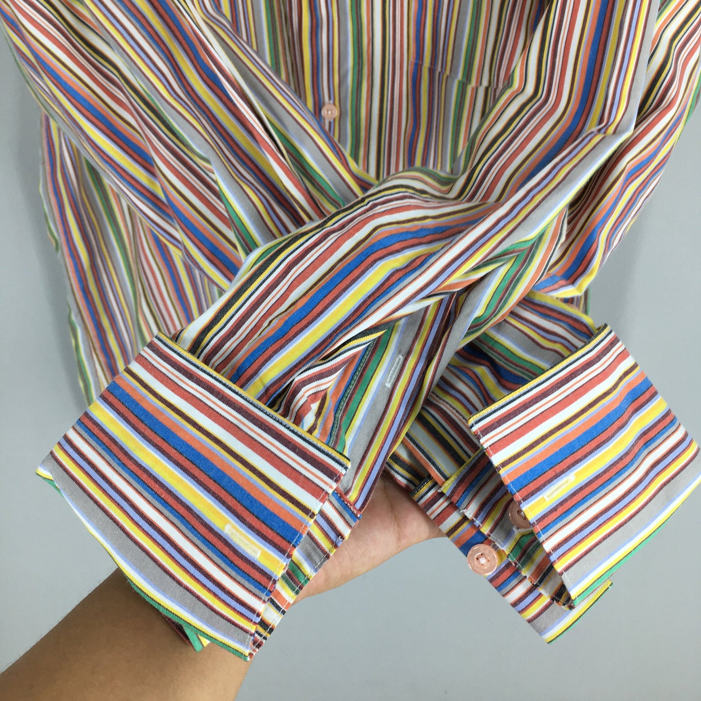 Paul Smith London Multicolor Stripes Flannel Shirt Large