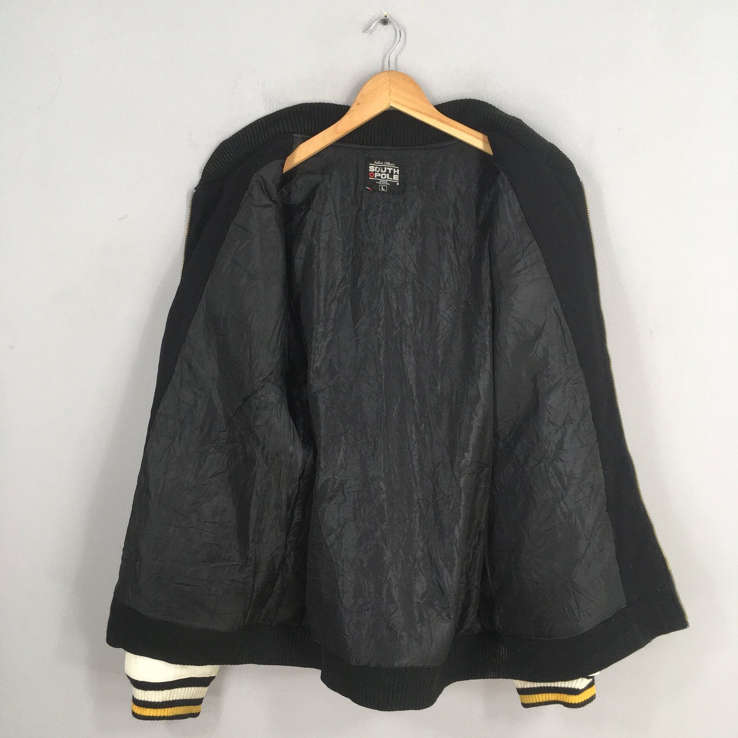 South Pole Varsity Leather Jacket Large