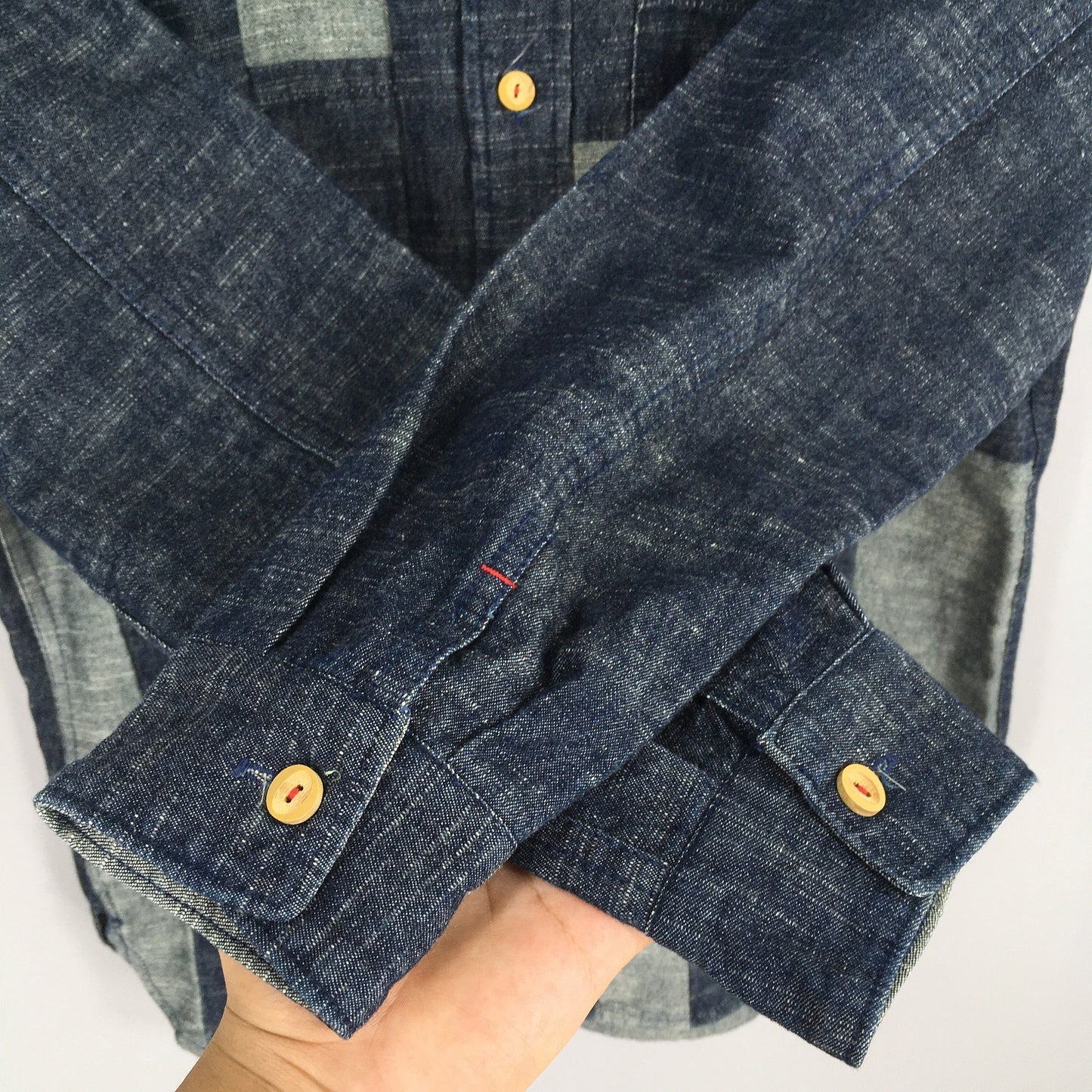 Patchwork Kurashiki Kojima Japan Jeans Indigo Shirt Medium