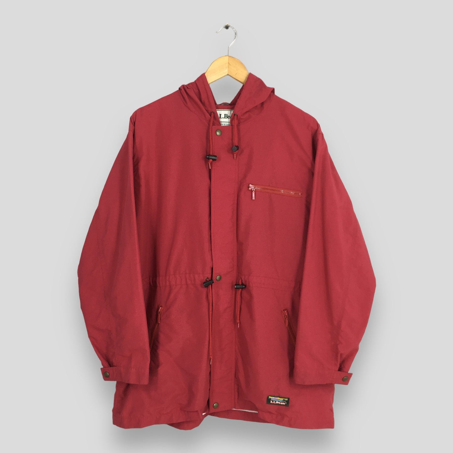 LL Bean Red Hoodie Jacket XLarge