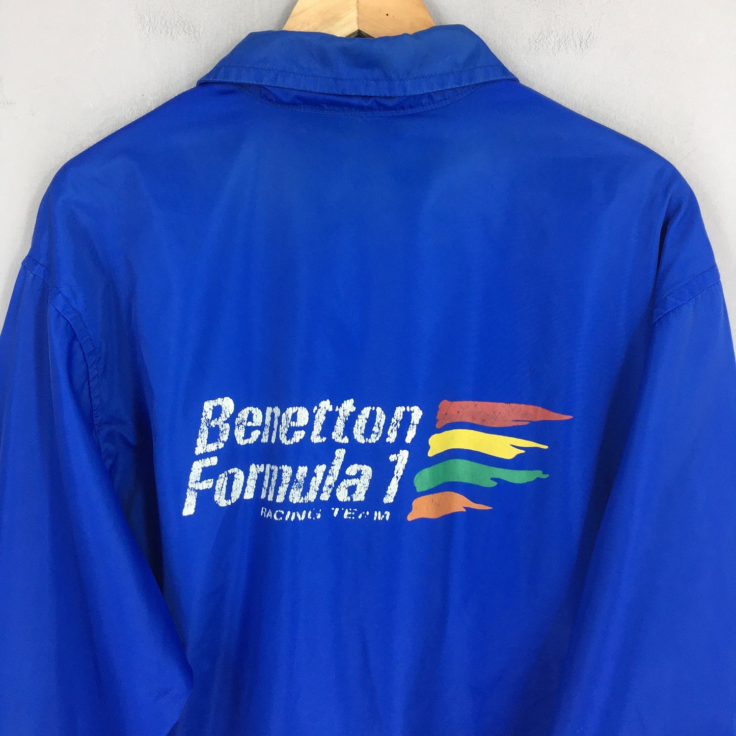 Benetton Formula 1 Windbreaker Blue Jacket XLarge