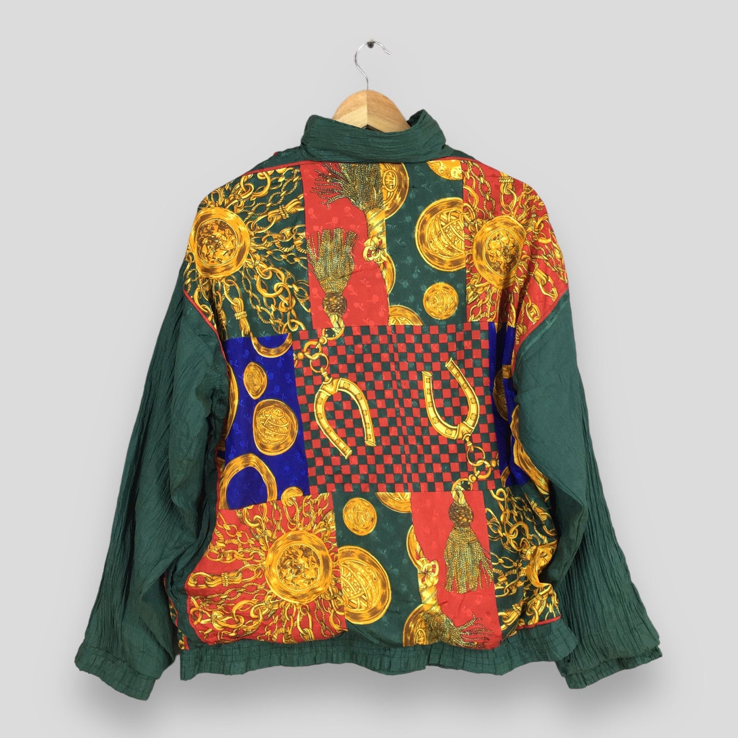 Gold Baroque Abstract Pattern Multicolor Jacket Large