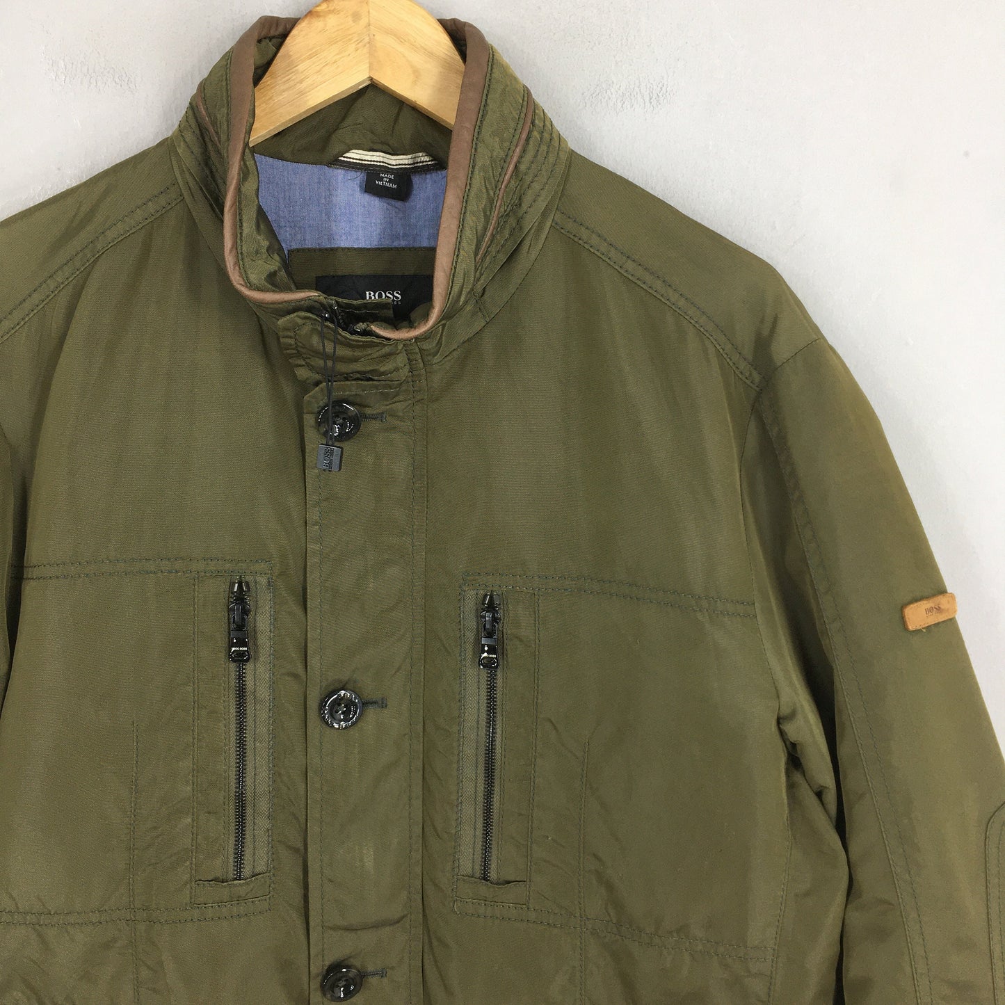 Hugo Boss Olive Windbreaker Jacket Large