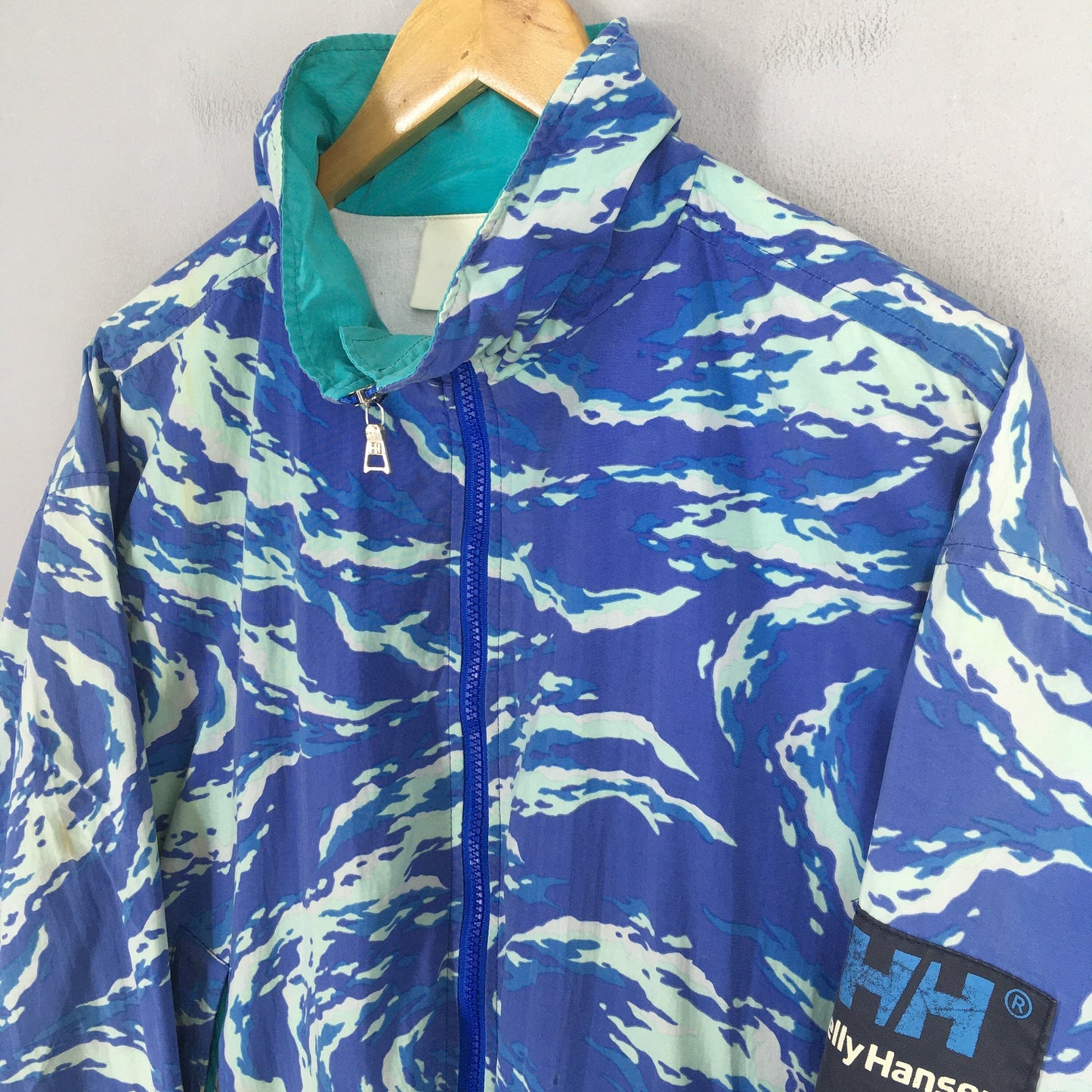 Helly Hansen Sea Life Abstract Windbreaker Jacket Large