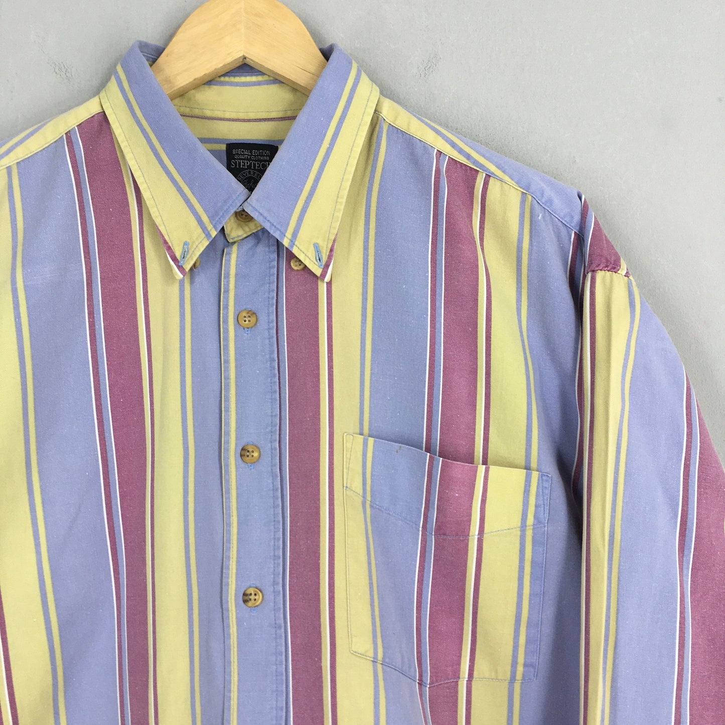 Multicolor Stripes Flannel Shirt Large