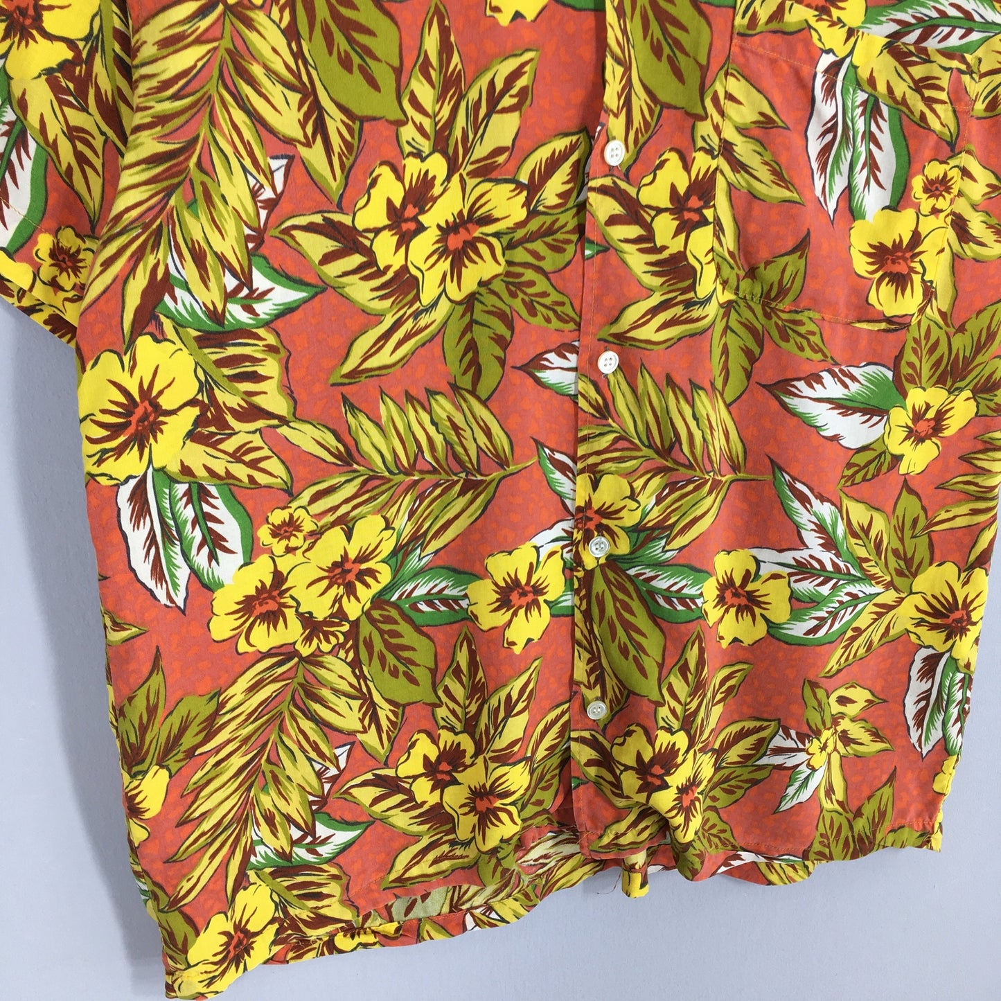 Avalinho Homme Hibiscus Flower Rayon Shirt Medium