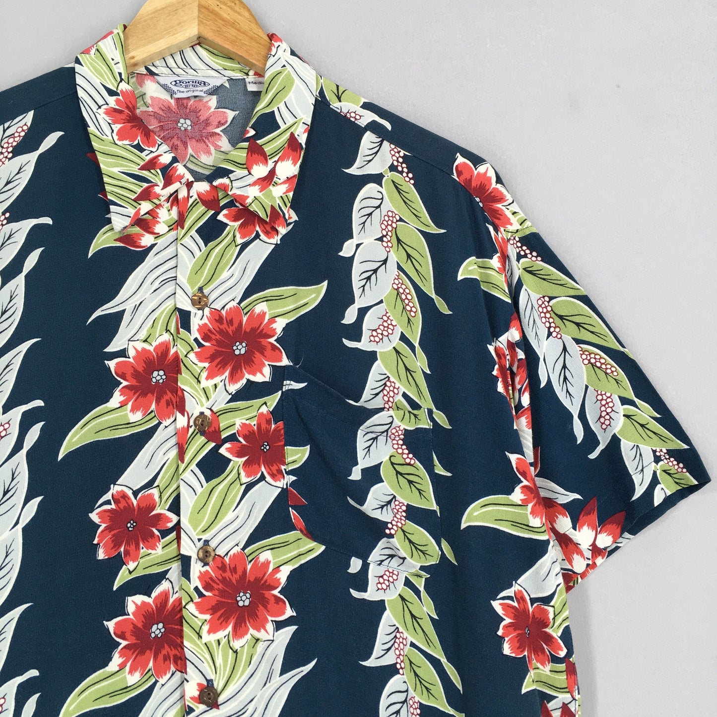 Vintage 80s Hawaii Aloha Flower Shirt Medium