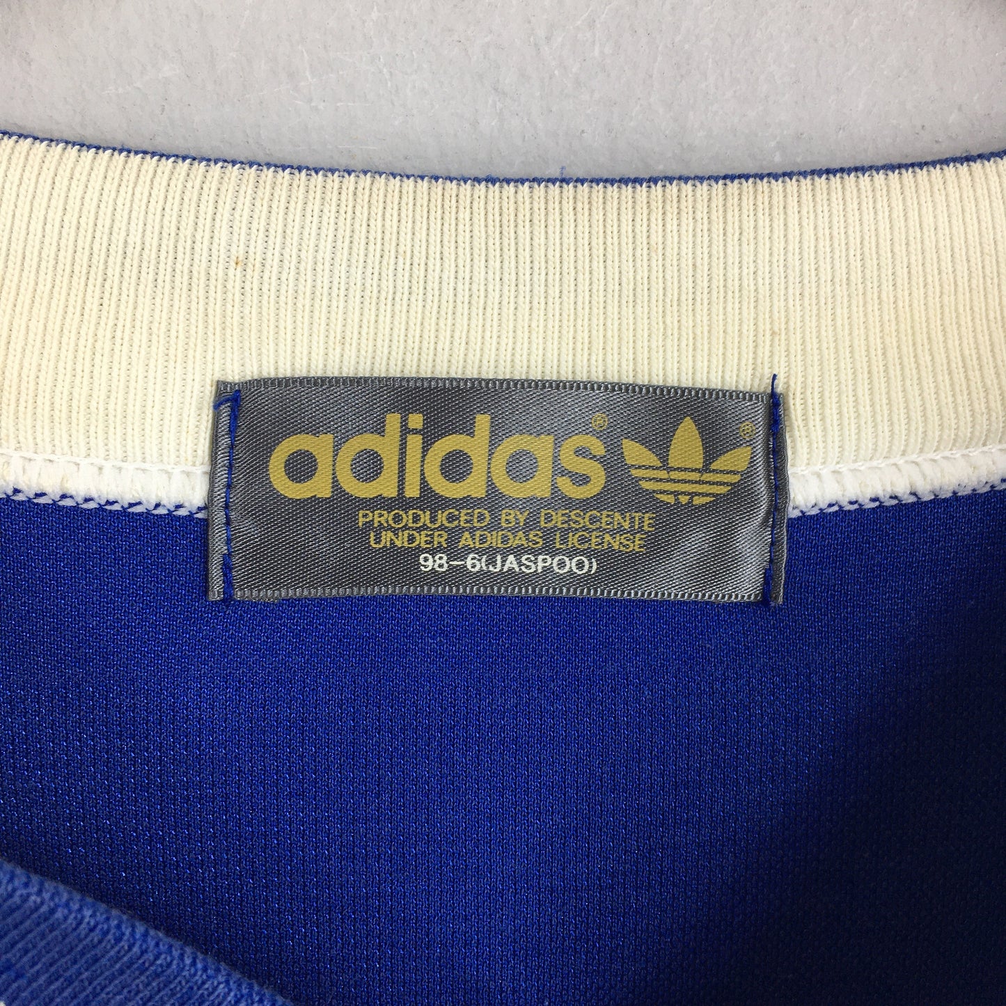 Adidas Trefoil #7 Blue Stripes Jersey Medium