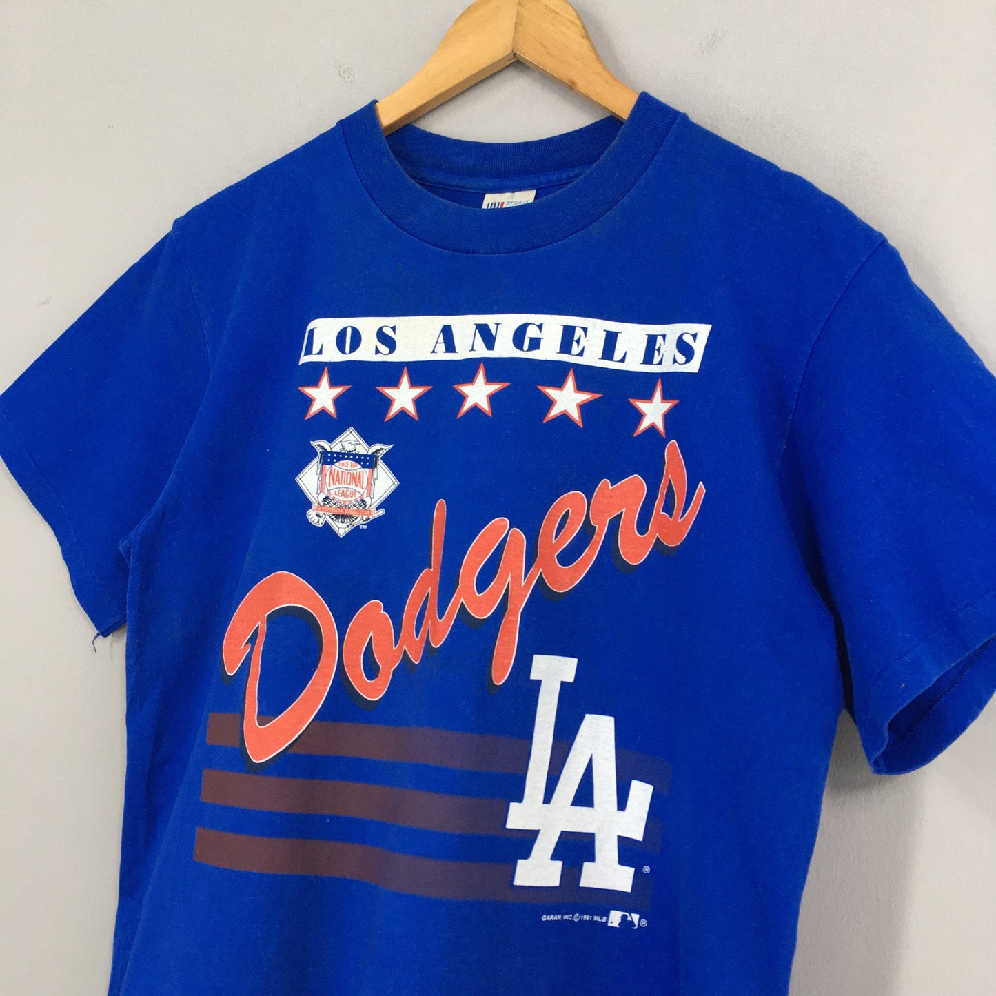 Los Angeles Dodgers Baseball Blue T shirt Large