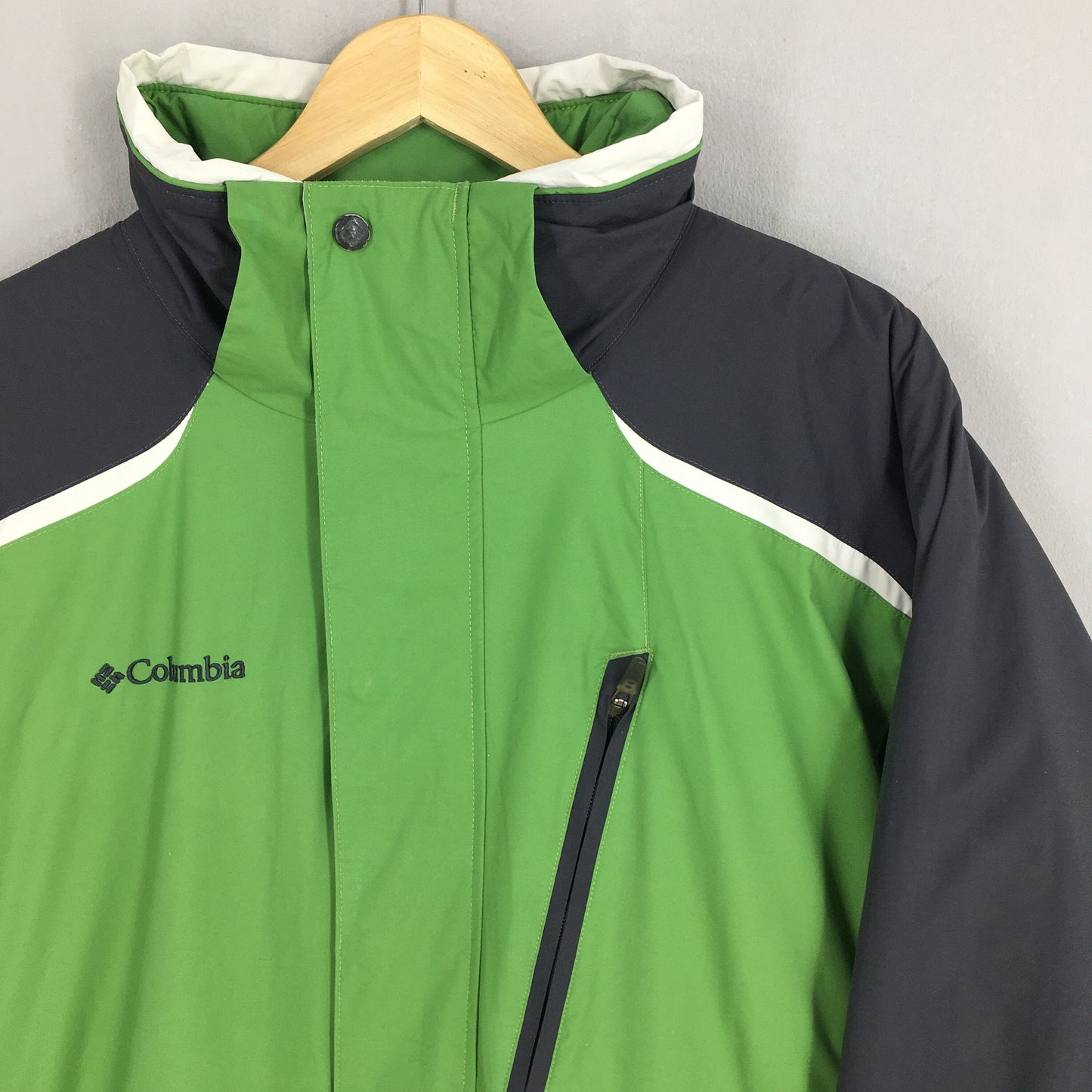 Columbia Windbreaker Green Jacket Large