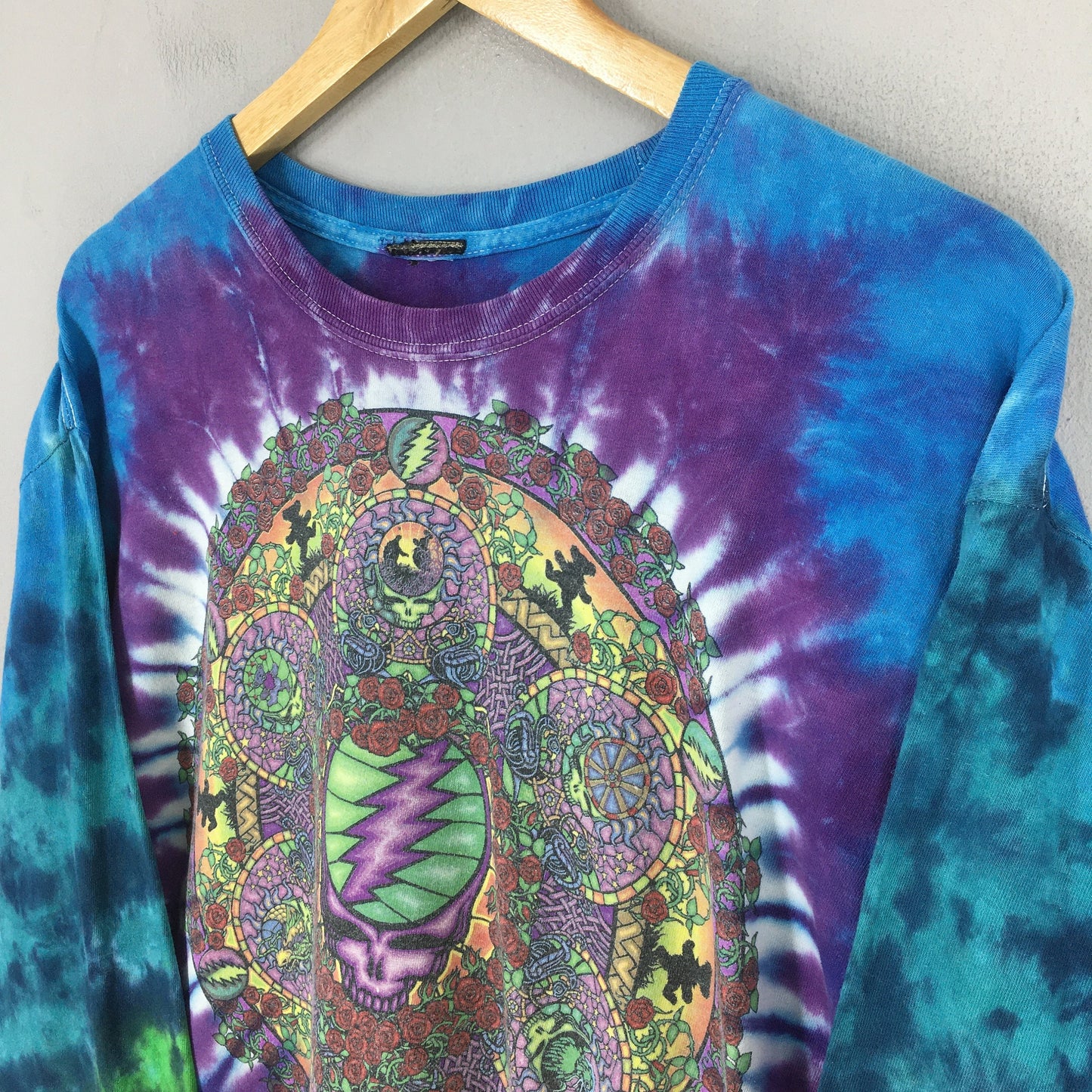 Vintage Y2K Grateful Dead Rock Concert Tie Dye Tshirt Large