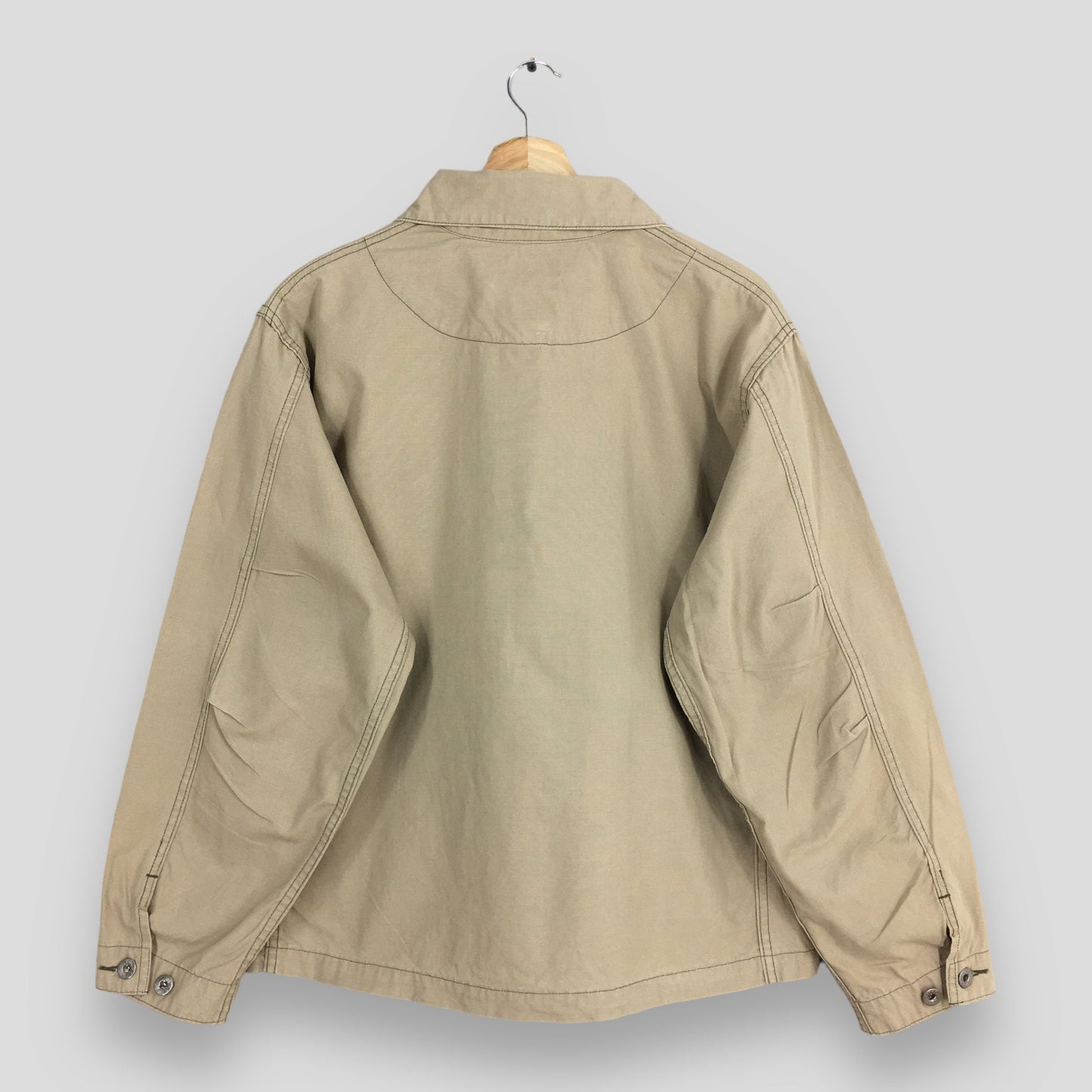 Post Overall Worker Beige Jacket Large