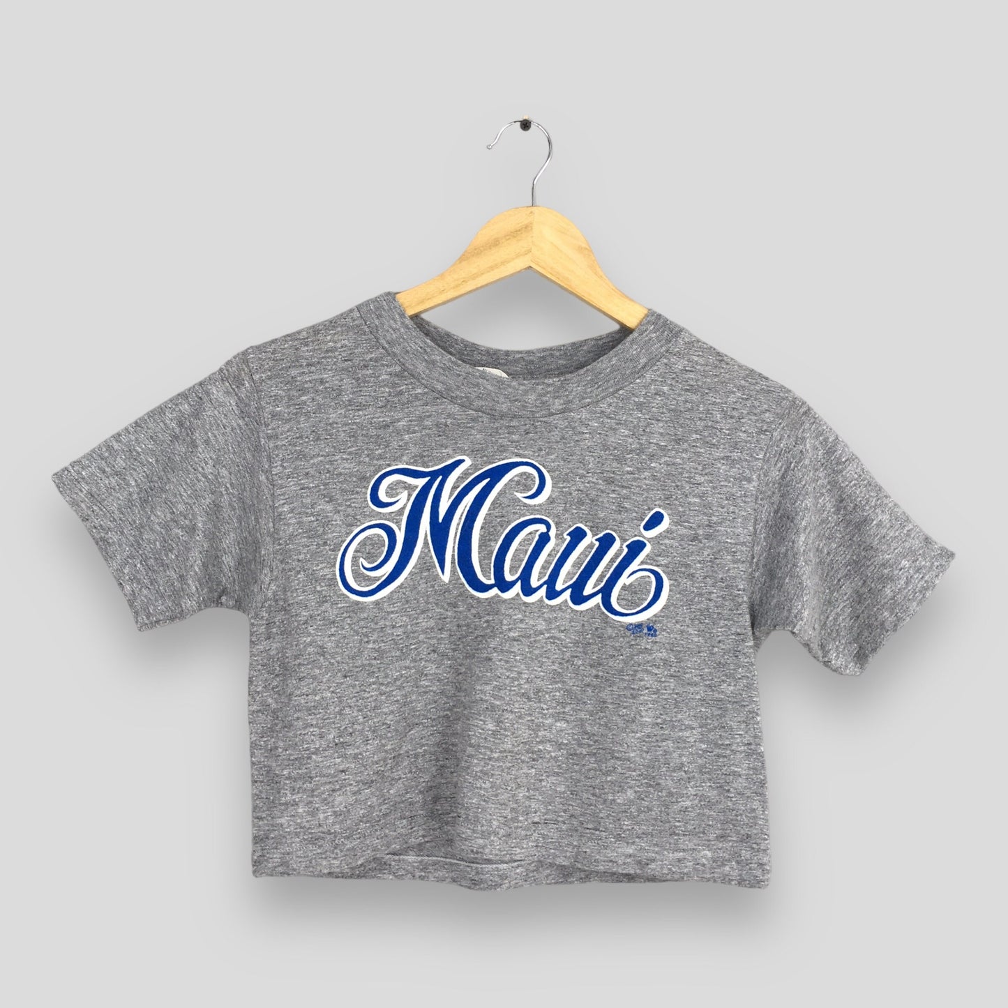 Maui Hawaii Cropped Gray T shirt Medium