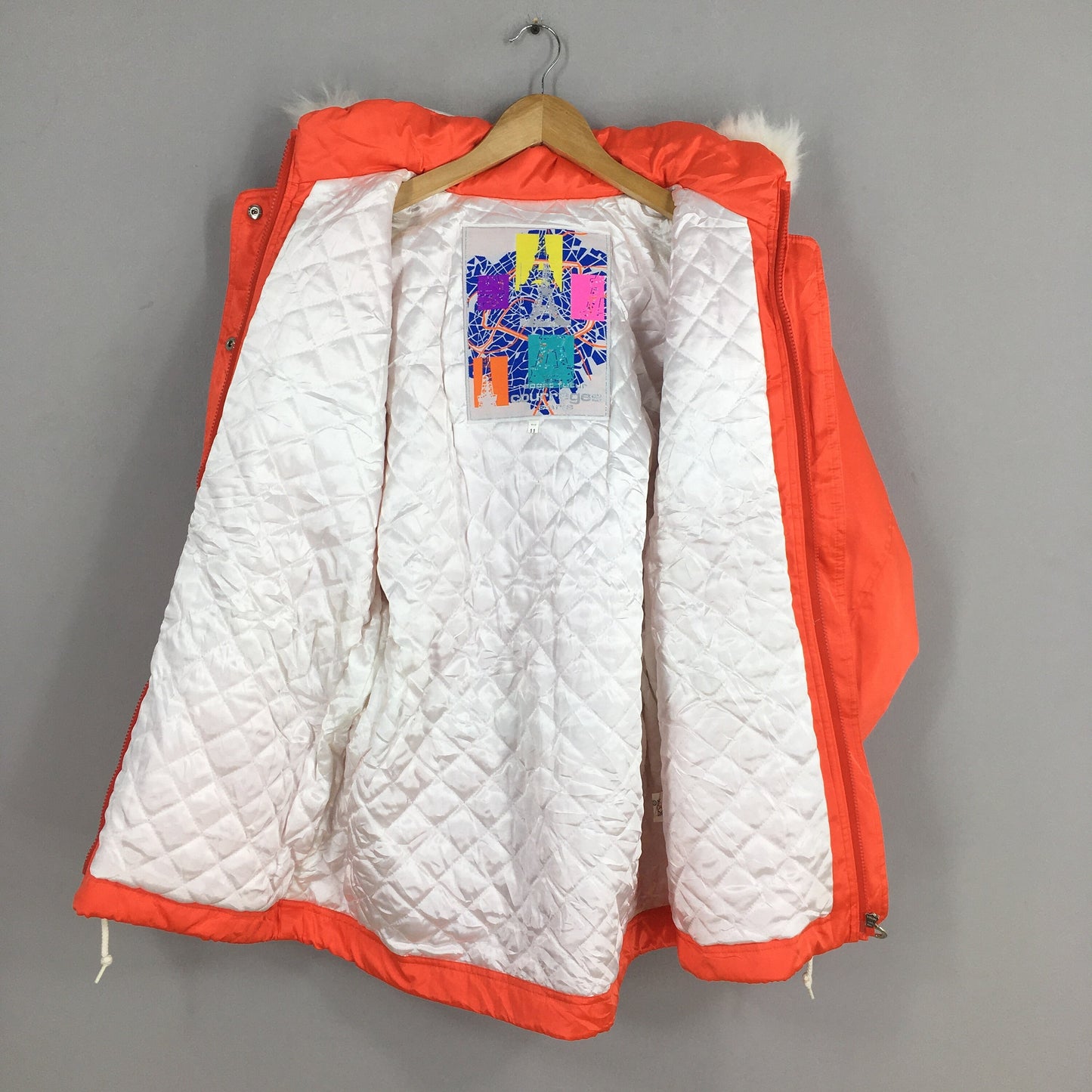 Courreges Ski Wear Orange Hoodie Jacket Large