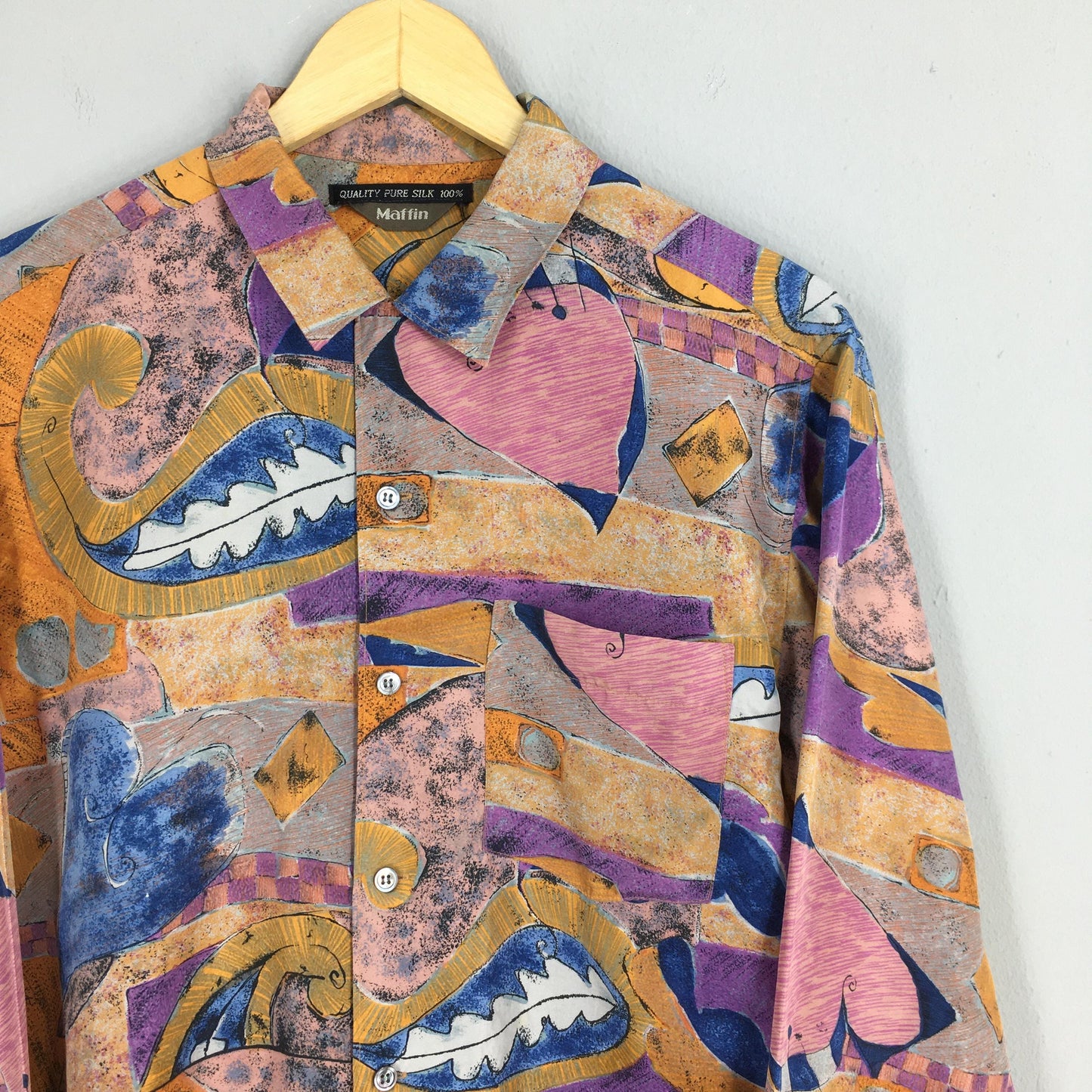 Maffin Psychedelic Silk Shirt Medium