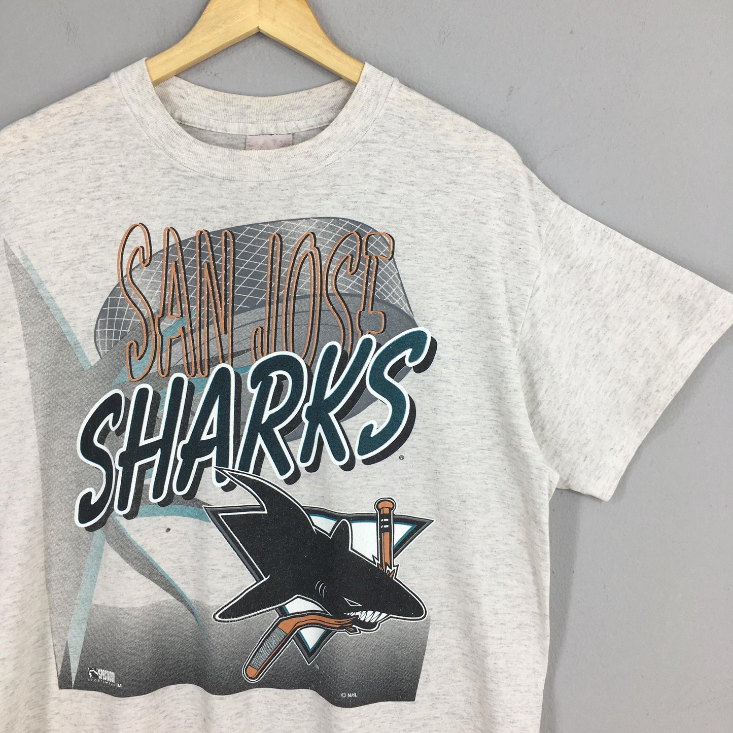 San Jose Sharks NHL Gray Tshirt XLarge