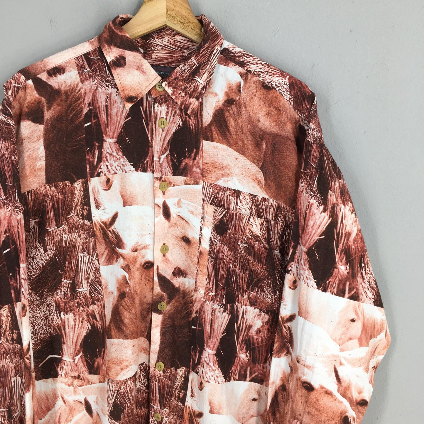 Daniel Hecther Abstract Horse Pop Art Shirt Large