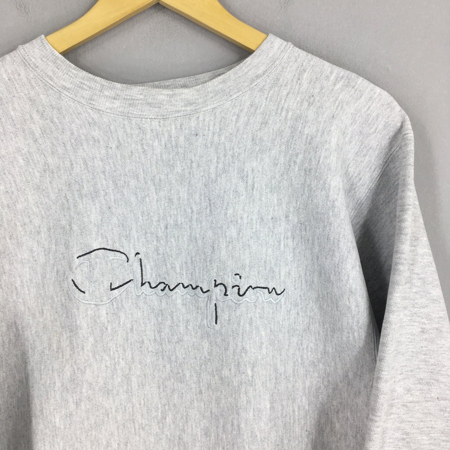 Champion Script Logo Reverse Weave Sweatshirt Large