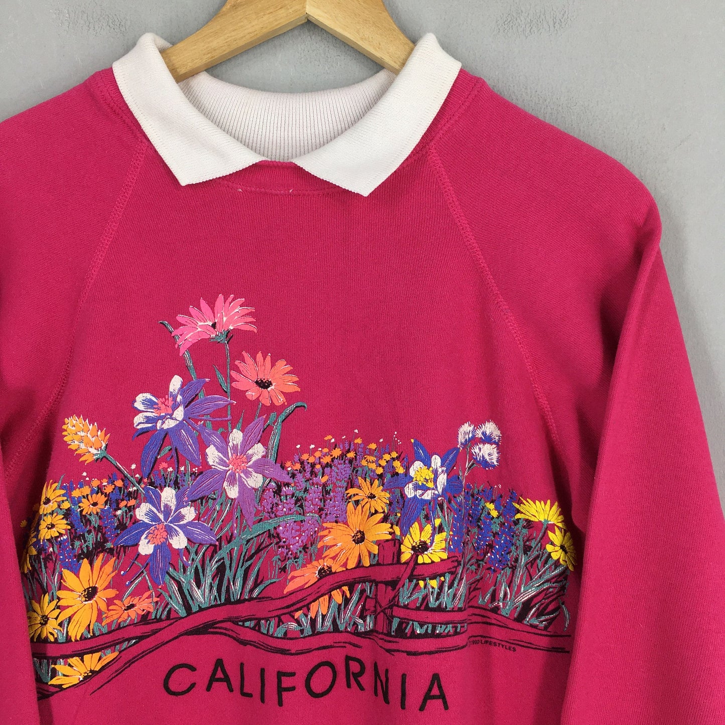 California Floral Aesthetic Sweatshirt Medium