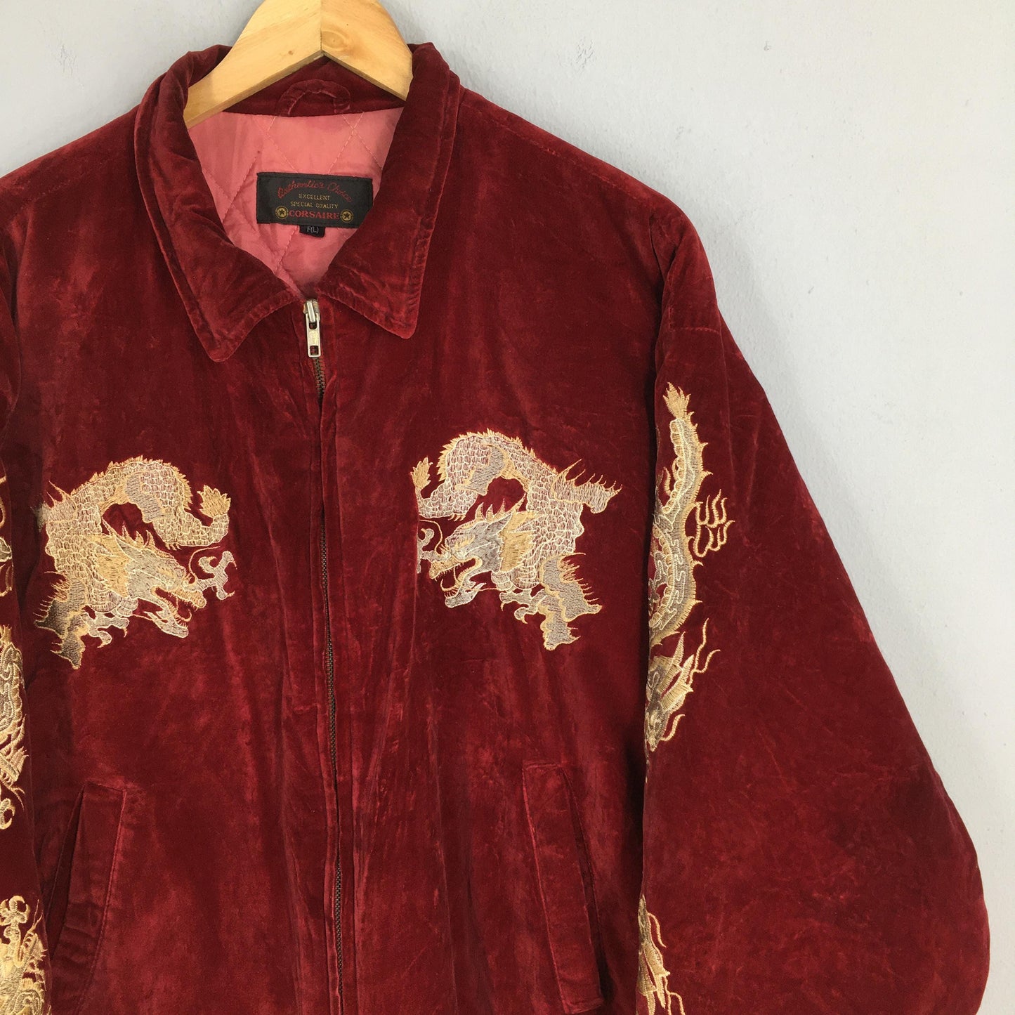 Sukajan Dragon Japan Souvenir Velvet Jacket Large