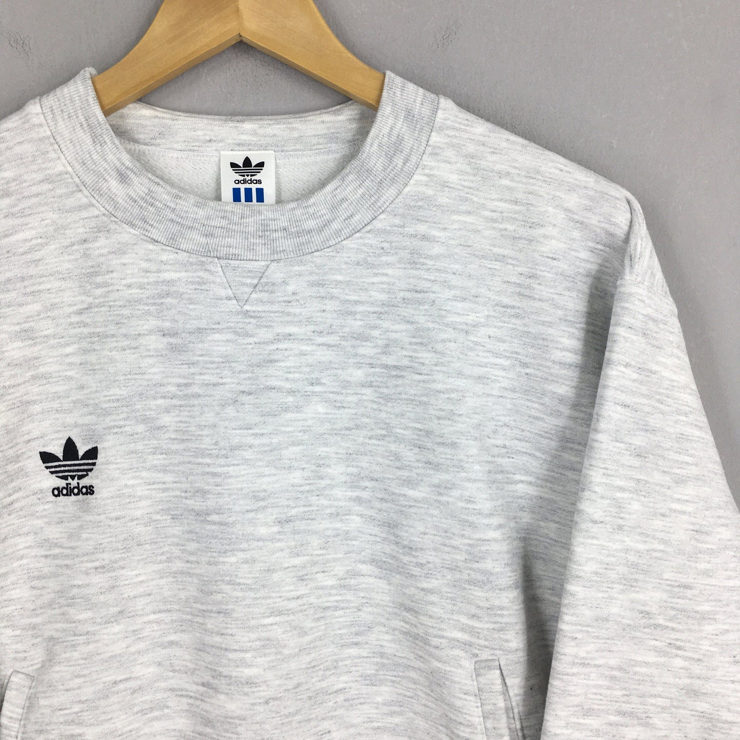 Adidas Trefoil Big Logo Printed Sweatshirt Medium