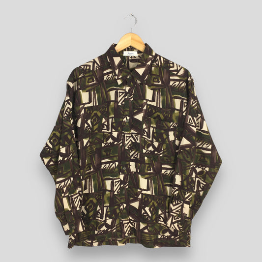 Abstract Geometrical Pattern Shirt Small