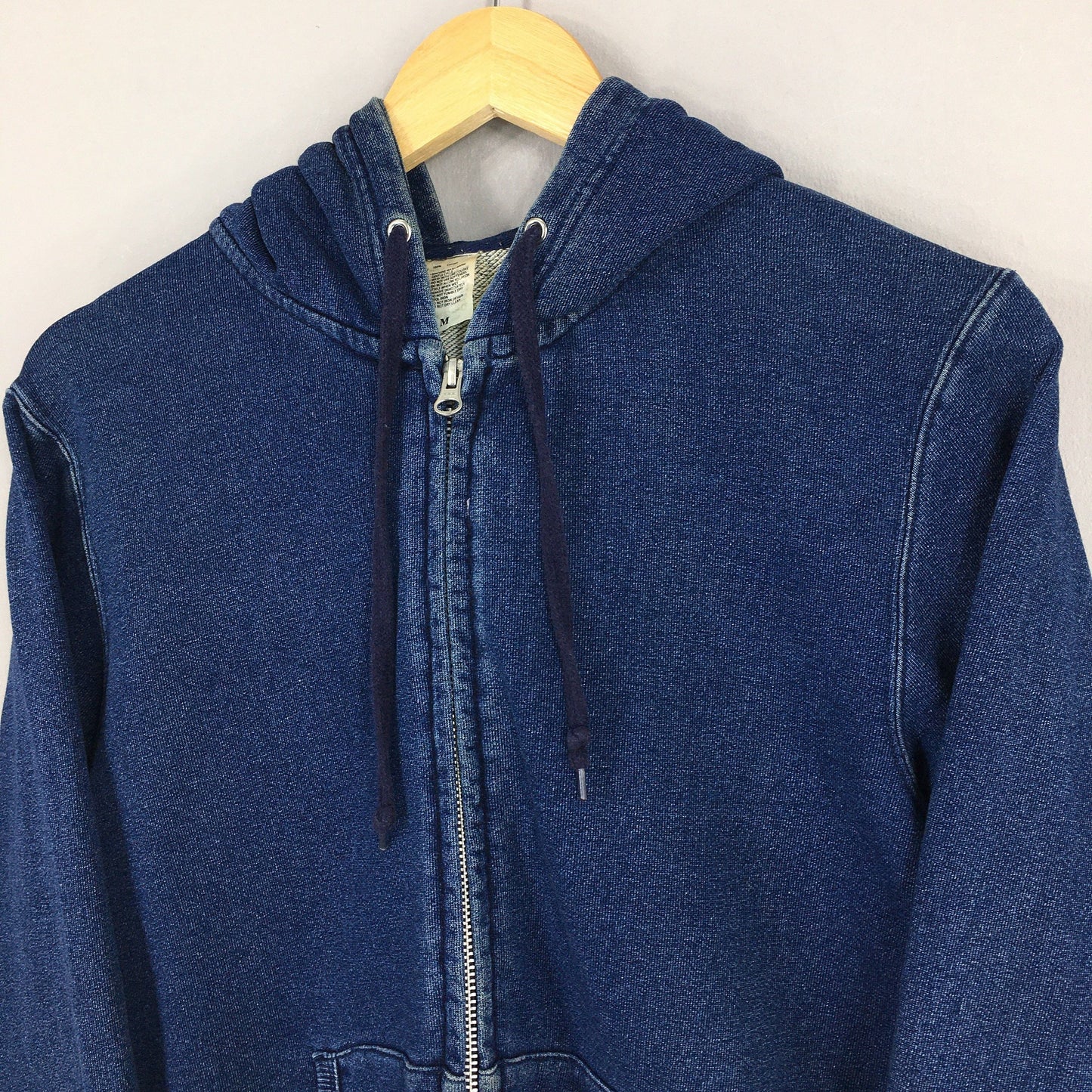 Indigo Blue Zipper Hoodies Medium