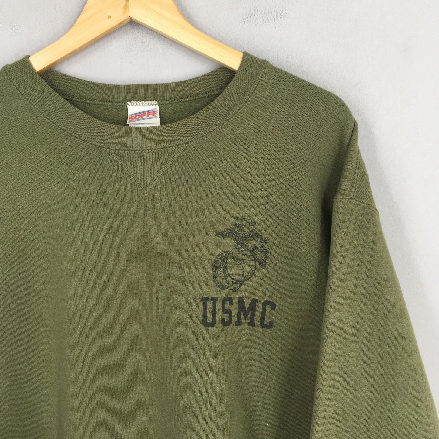 Usmc Marines Green Sweatshirt Medium